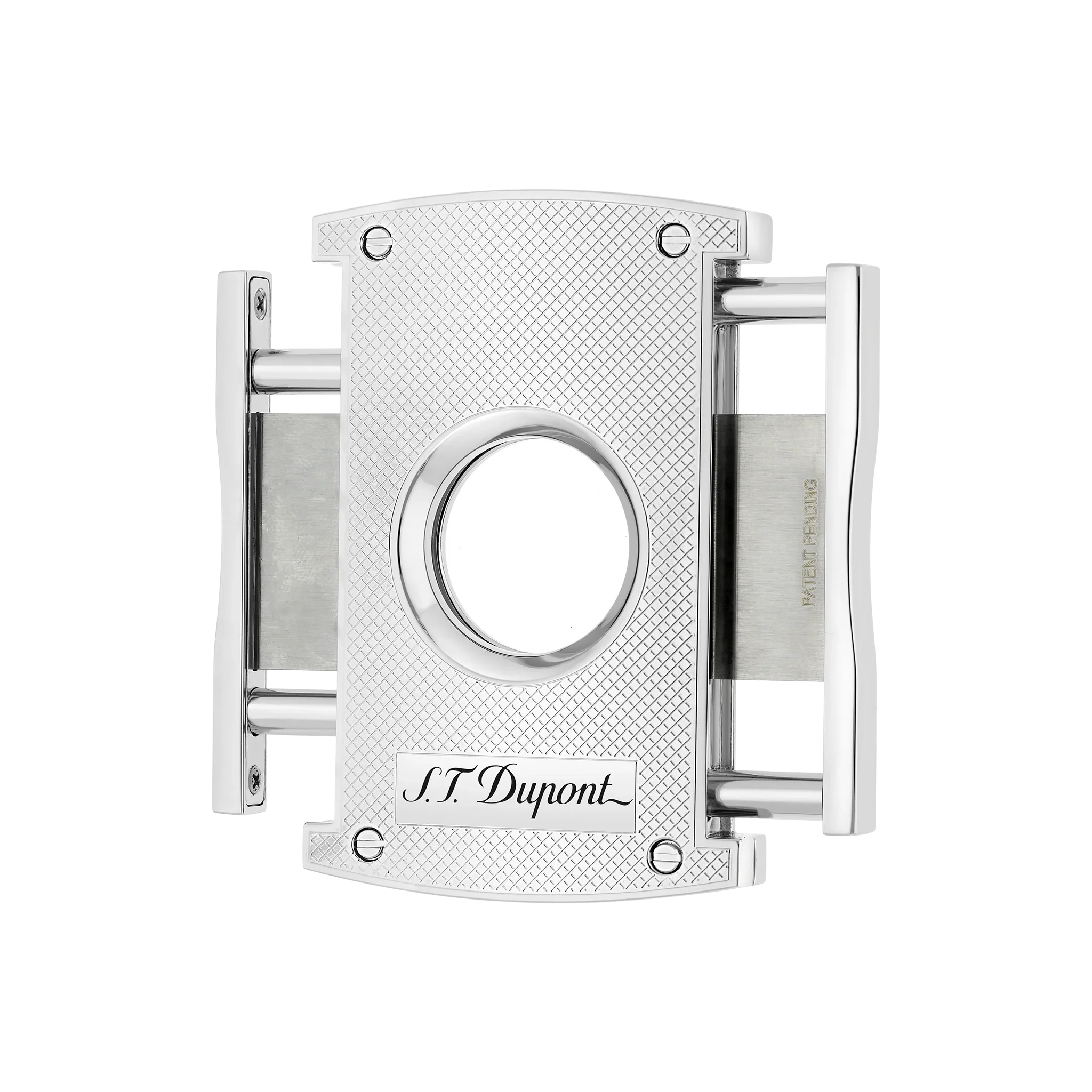 S.T. DUPONT Chequered Chrome Maxijet Cigar Cutter/Coupe-cigare 003257