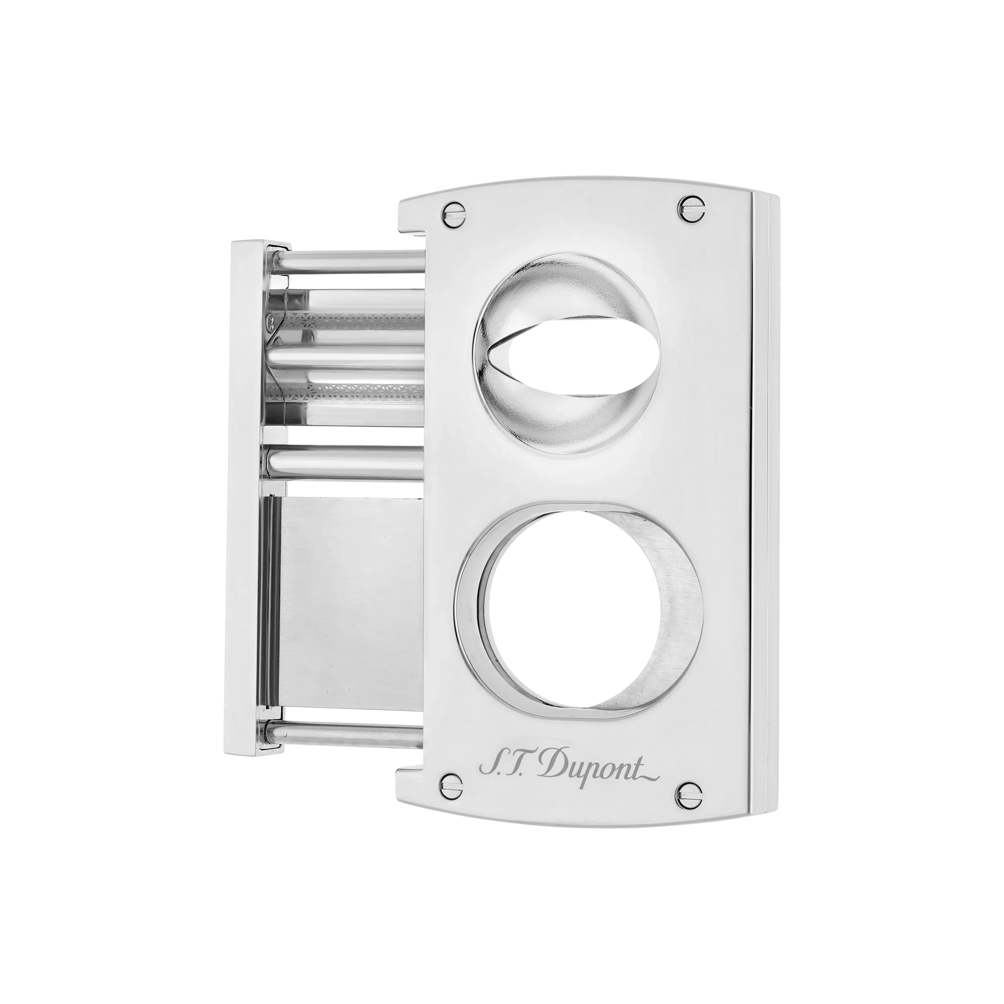 S.T. DUPONT Cigar Cutter/Coupe Cigare Double Blade Silver 003418