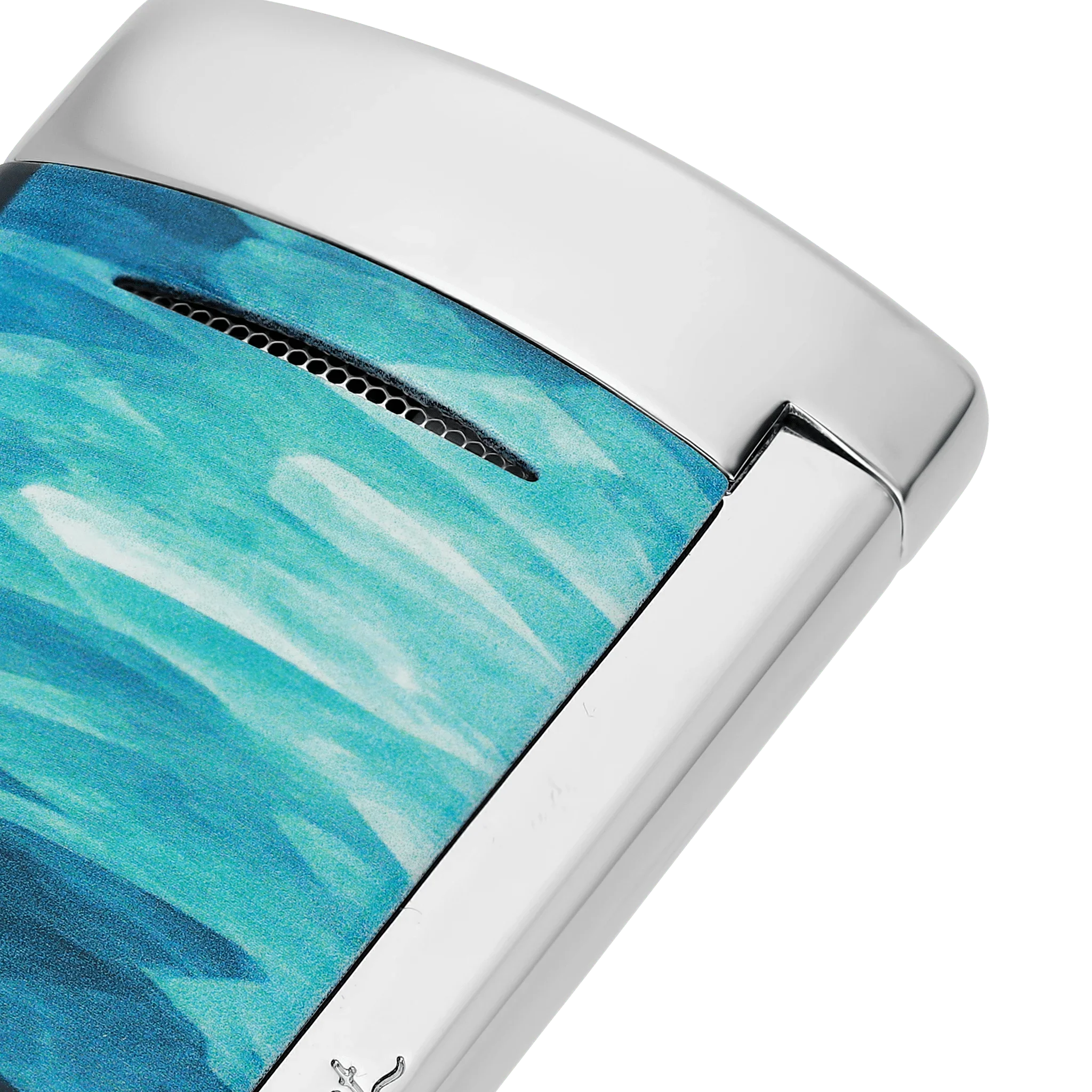 S.T. Dupont Minijet Géode Blue Lacquered Lighter/Briquet 010835