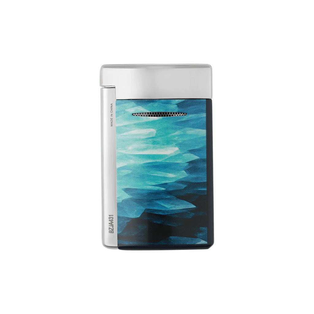 S.T. Dupont Minijet Géode Blue Lacquered Lighter/Briquet 010835