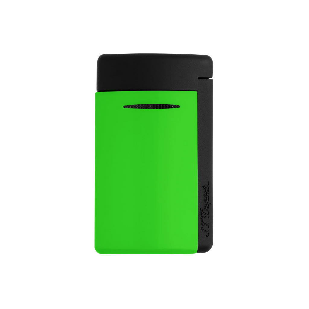 S.T. DUPONT Minijet Lacquer Neon Green Lighter/Briquet 010872