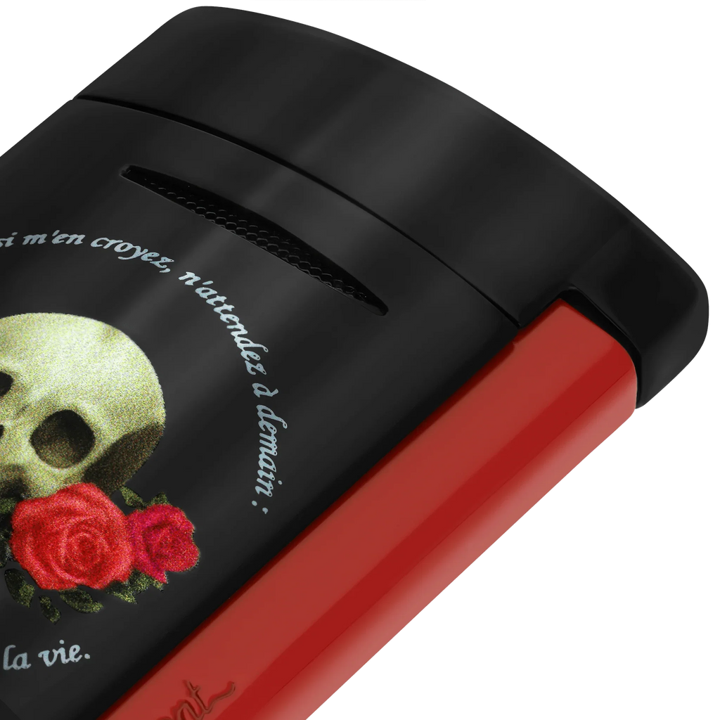 S.T. DUPONT Minijet Memento Mori Black Lighter/Briquet 010894