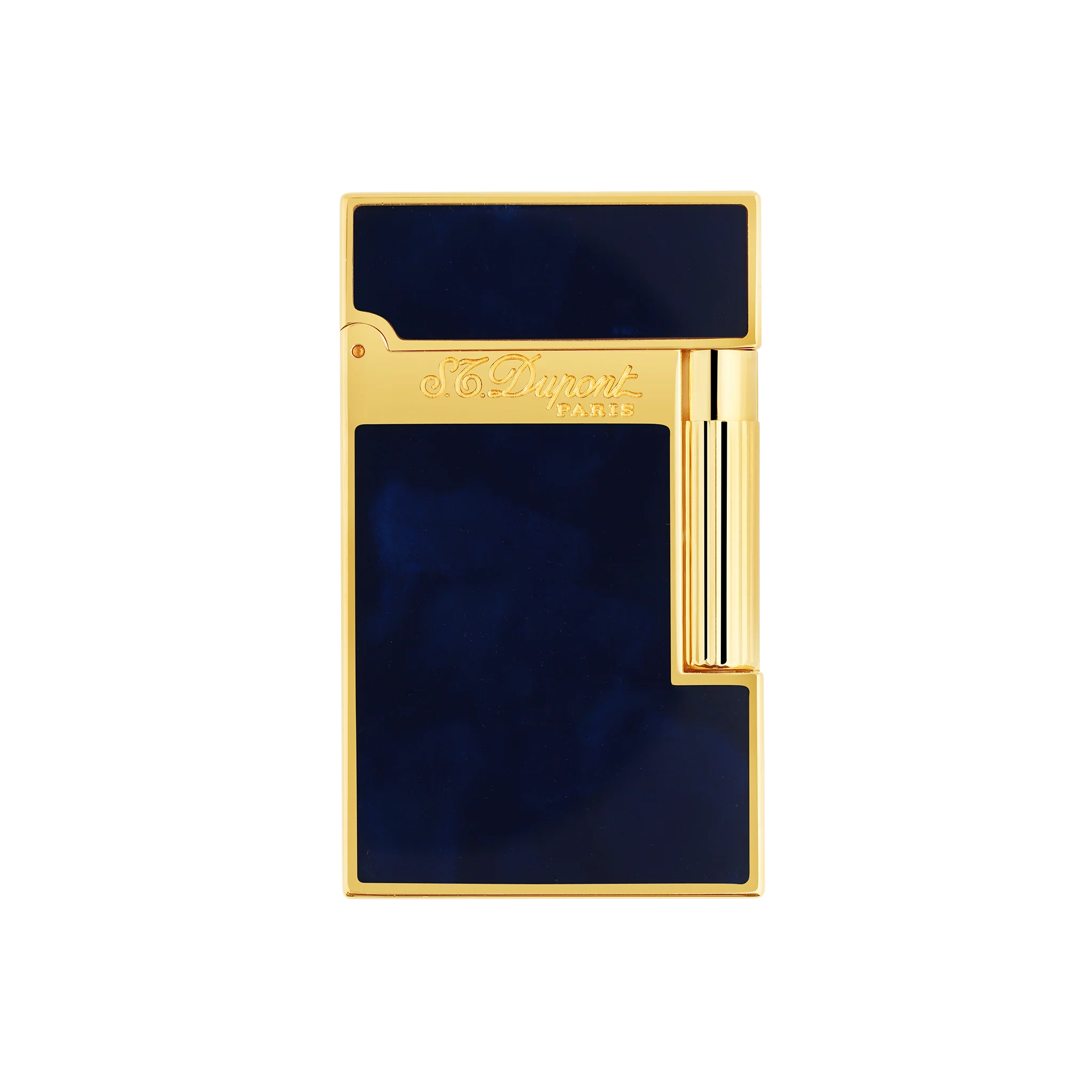 S.T. Dupont Ligne 2 Blue Lacquer and Golden Lighter/Briquet 016134