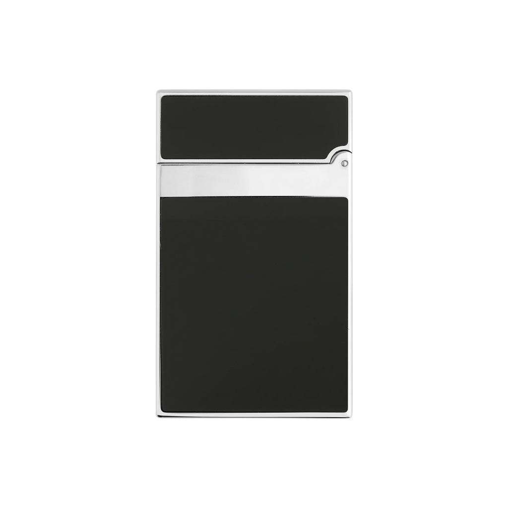 S.T. DUPONT LIGNE 2 BLACK LACQUERED PALLADIUM LIGHTER/BRIQUET 016296