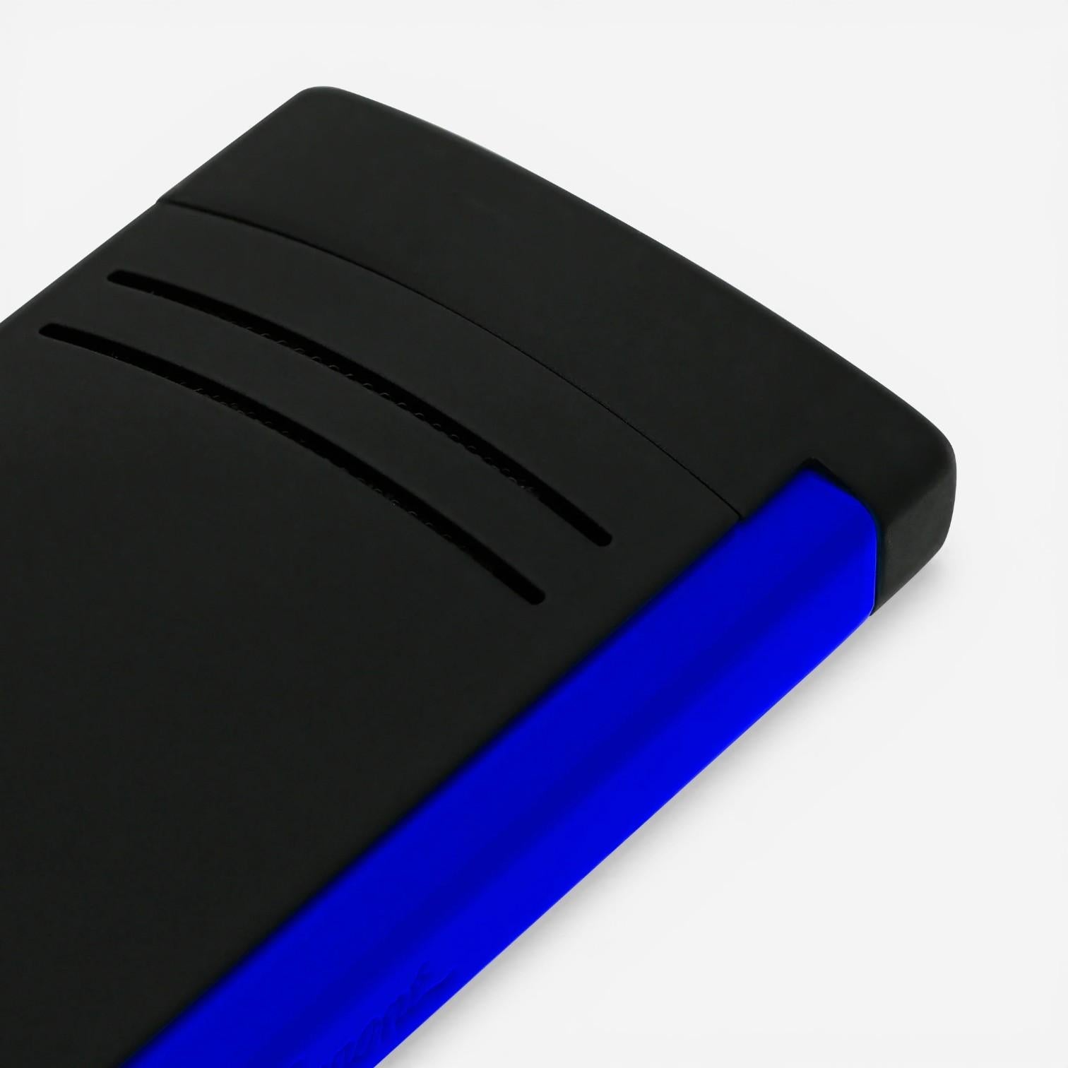 S.T. Dupont Maxijet Fluo Matte Black & Neon Blue Lighter 020171