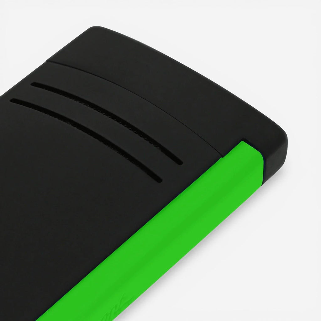 S.T. Dupont Maxijet Fluo Matte Black & Neon Green Lighter 020172