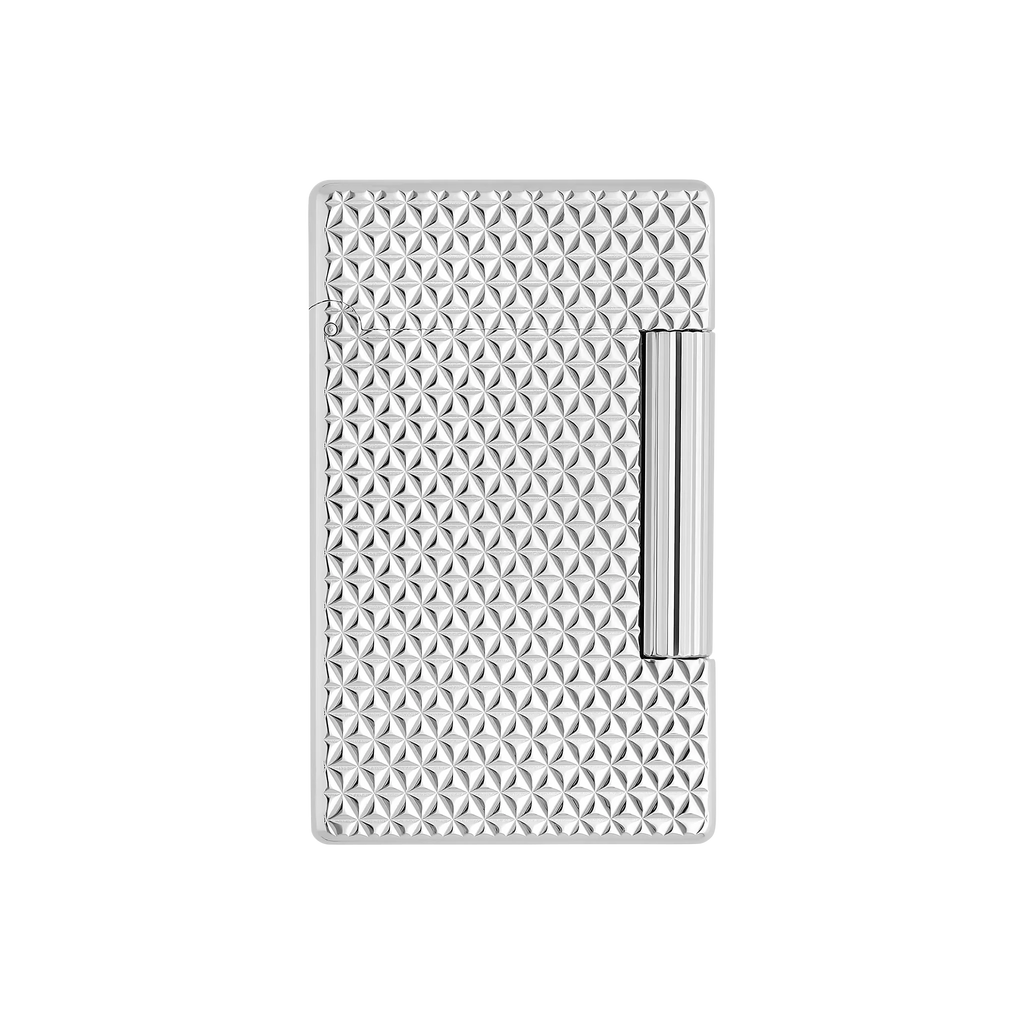 S.T. DUPONT INITIAL DIAMOND HEAD SILVER LIGHTER/BRIQUET 020820