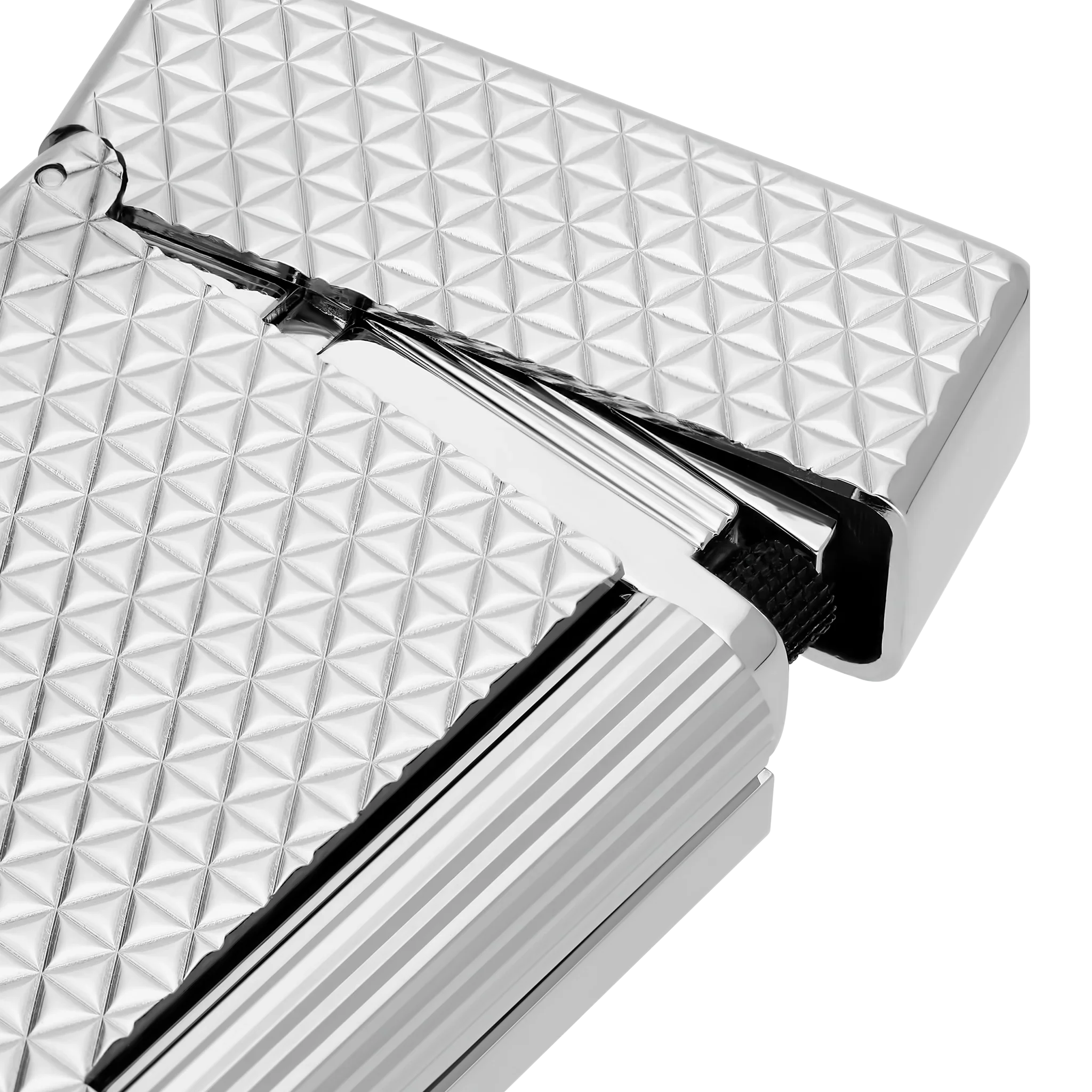 S.T. DUPONT INITIAL DIAMOND HEAD SILVER LIGHTER/BRIQUET 020820