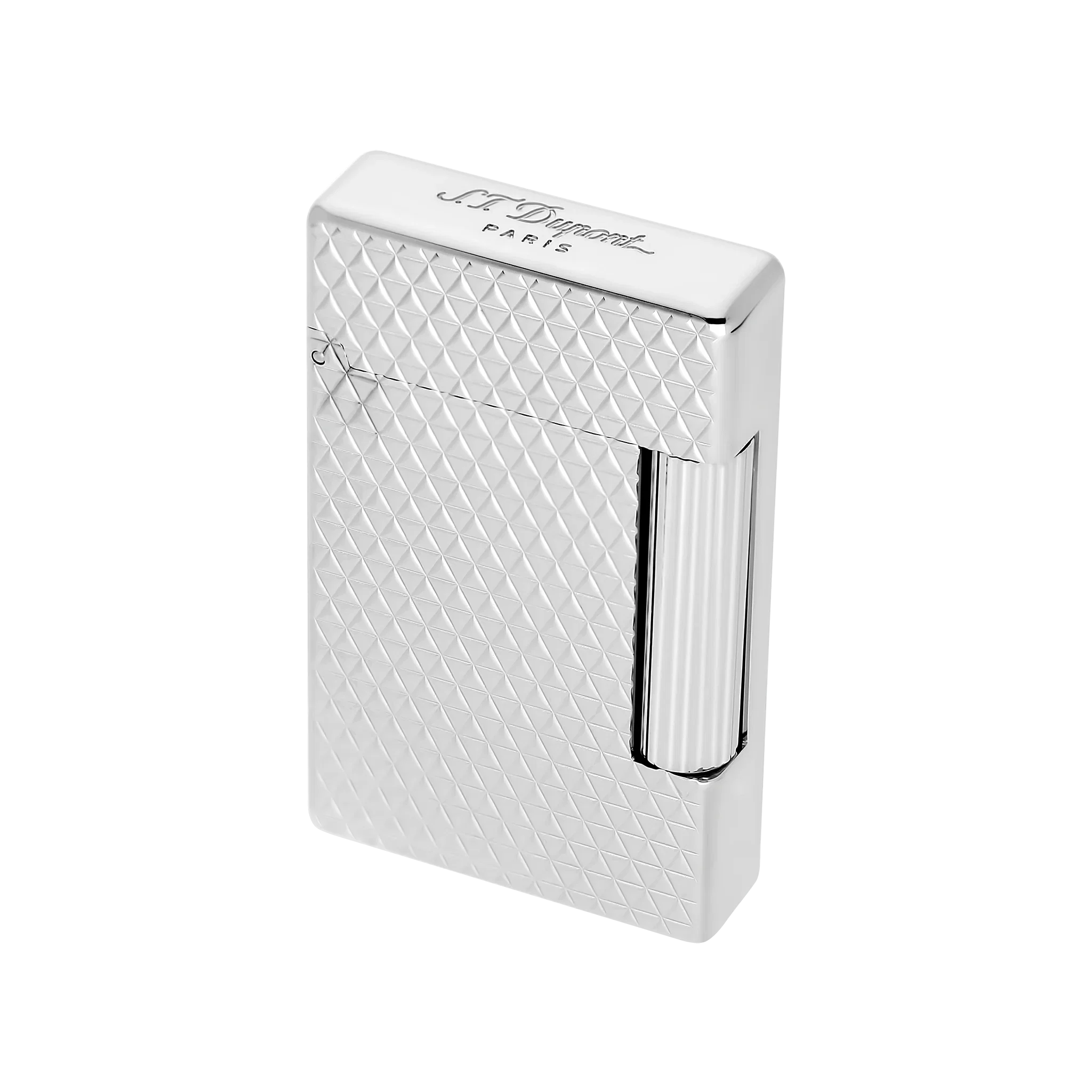 S.T. DUPONT INITIAL DIAMOND HEAD SILVER LIGHTER/BRIQUET 020820