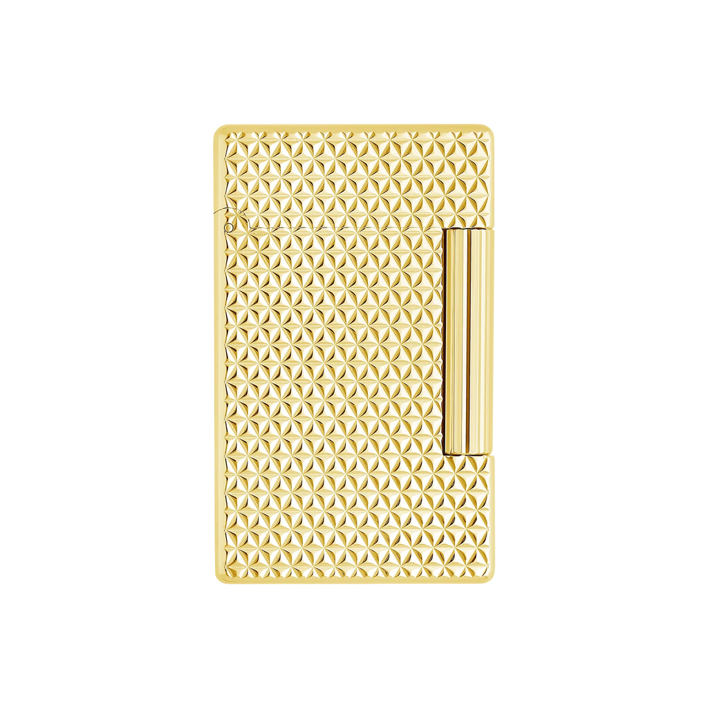 S.T. DUPONT INITIAL DIAMOND HEAD GOLD LIGHTER/BRIQUET 020821