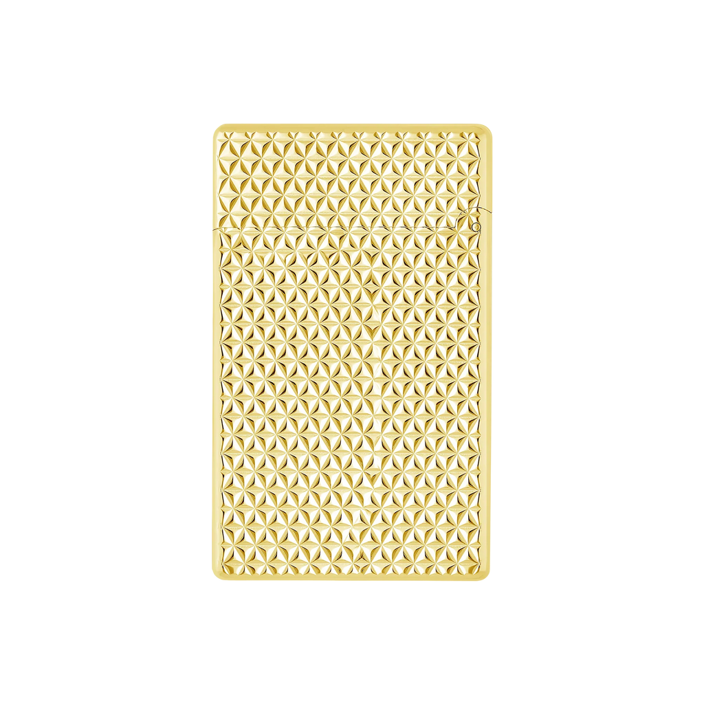 S.T. DUPONT INITIAL DIAMOND HEAD GOLD LIGHTER/BRIQUET 020821