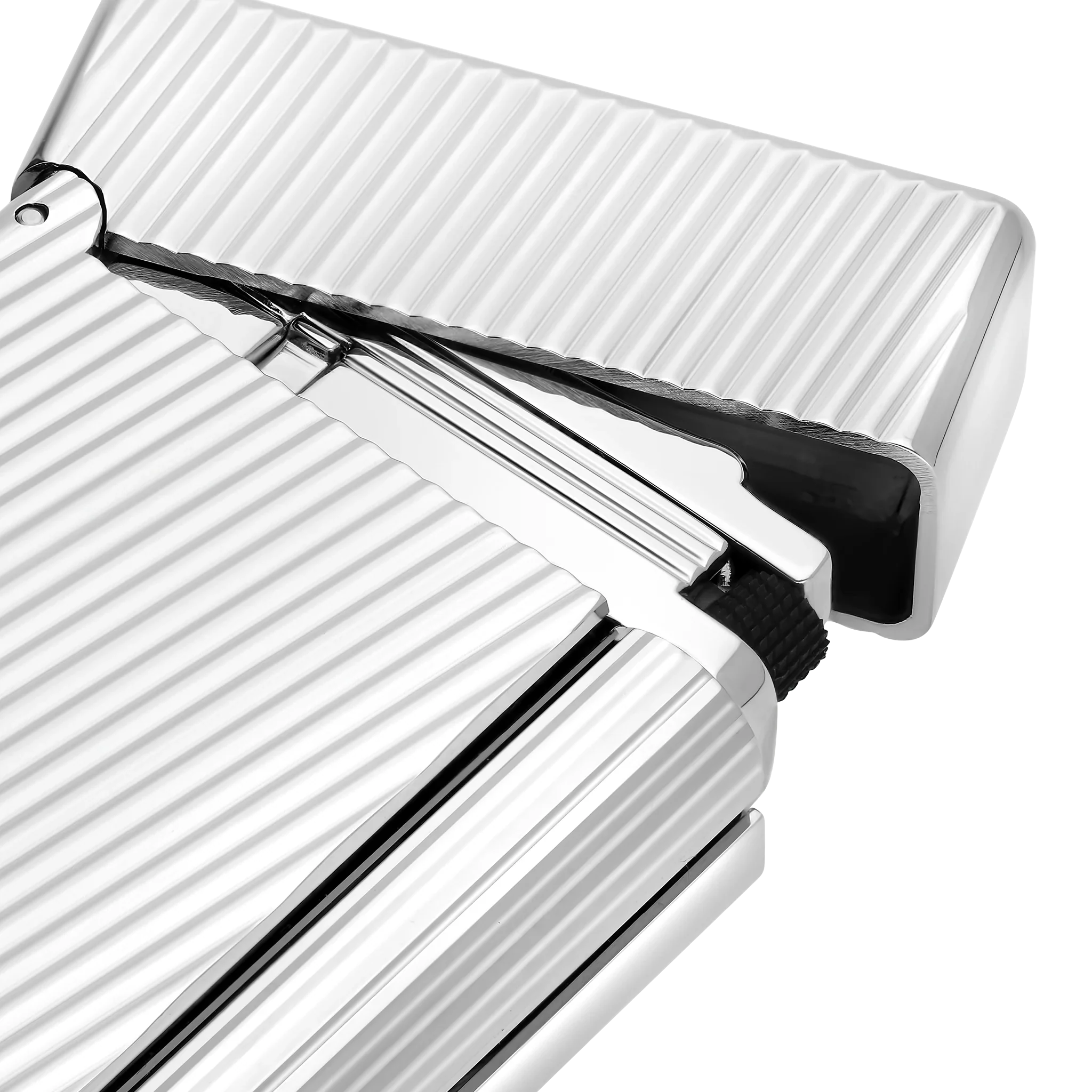 S.T. DUPONT INITIAL DIAGONAL SILVER LIGHTER/BRIQUET 020830