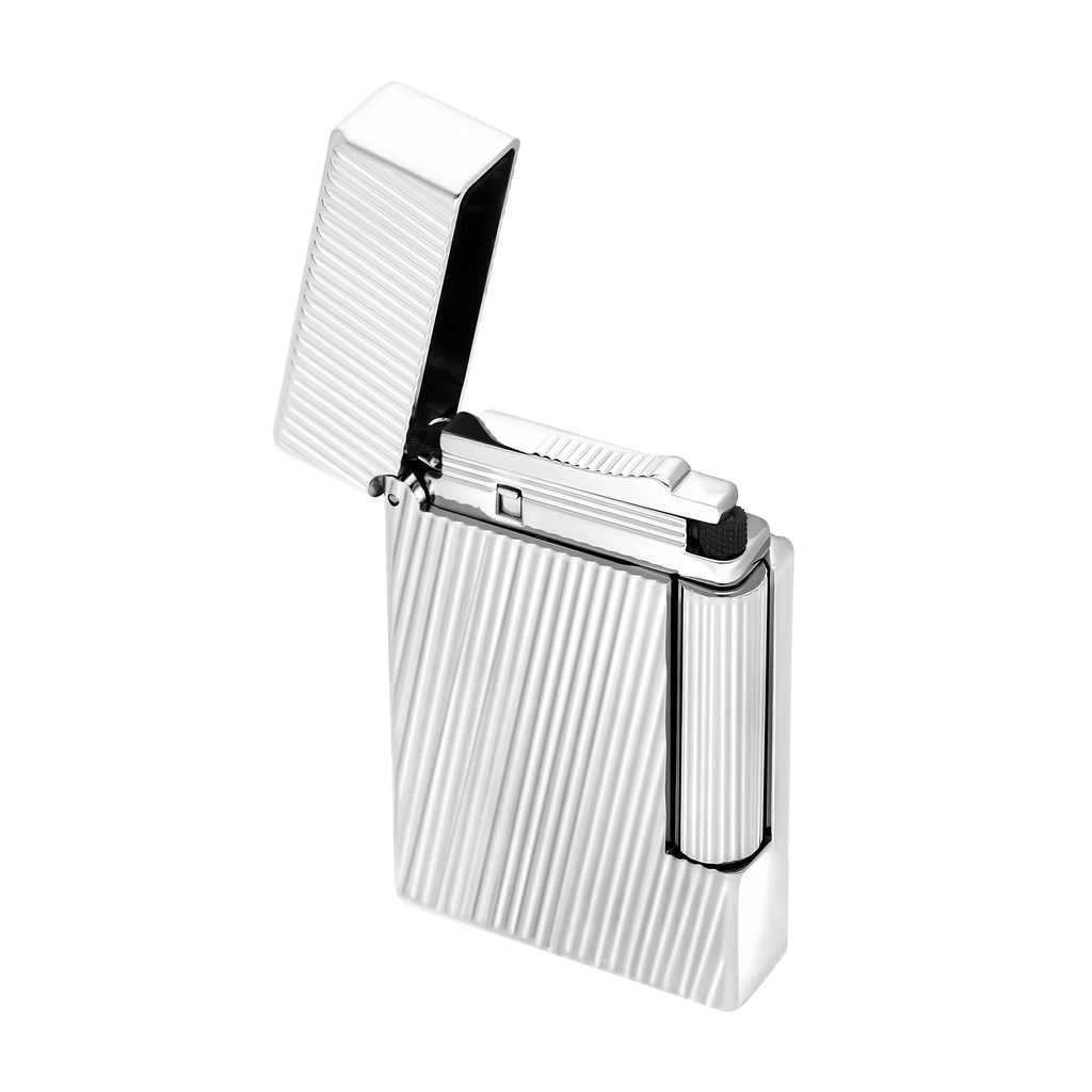 S.T. DUPONT INITIAL DIAGONAL SILVER LIGHTER/BRIQUET 020830