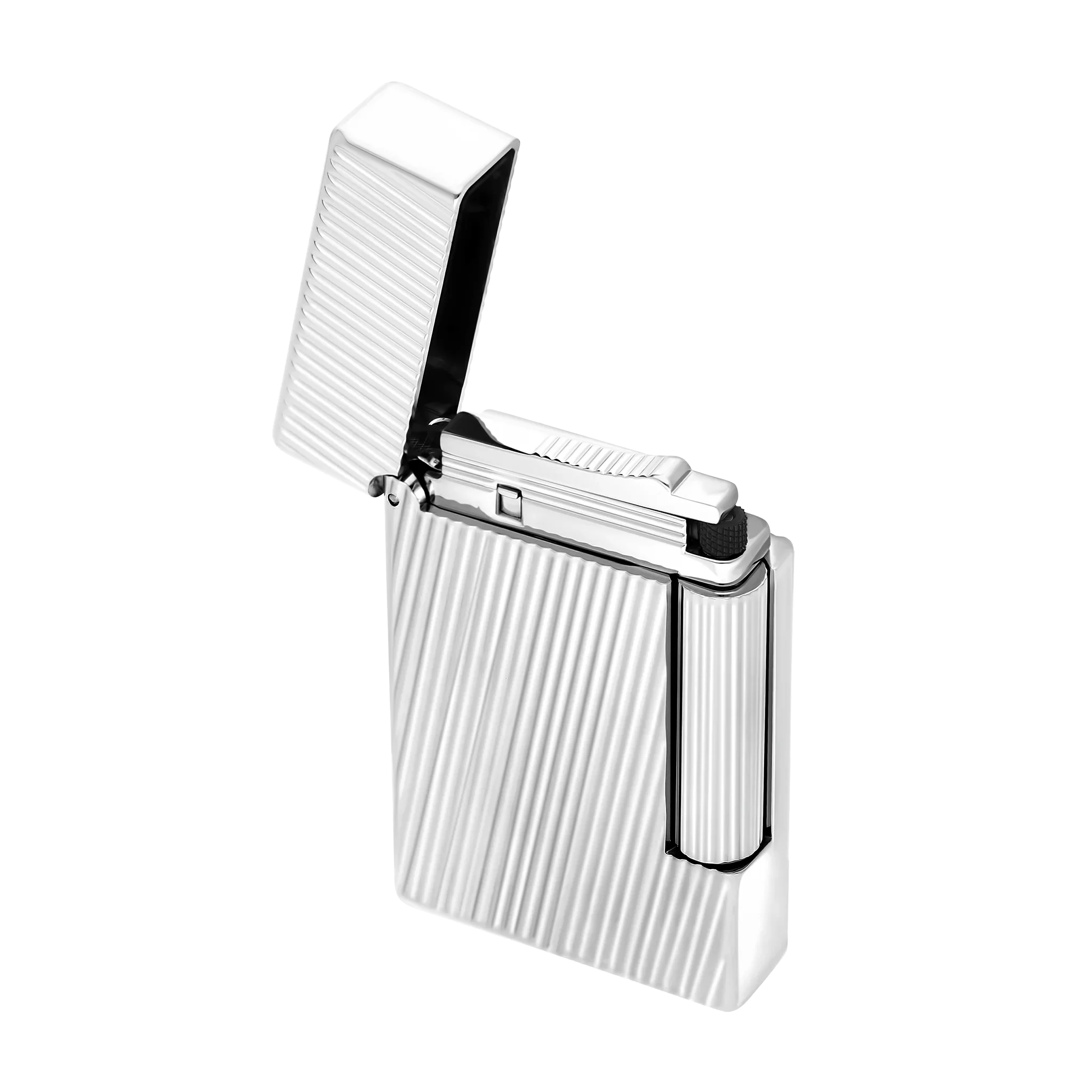 S.T. DUPONT INITIAL DIAGONAL SILVER LIGHTER/BRIQUET 020830