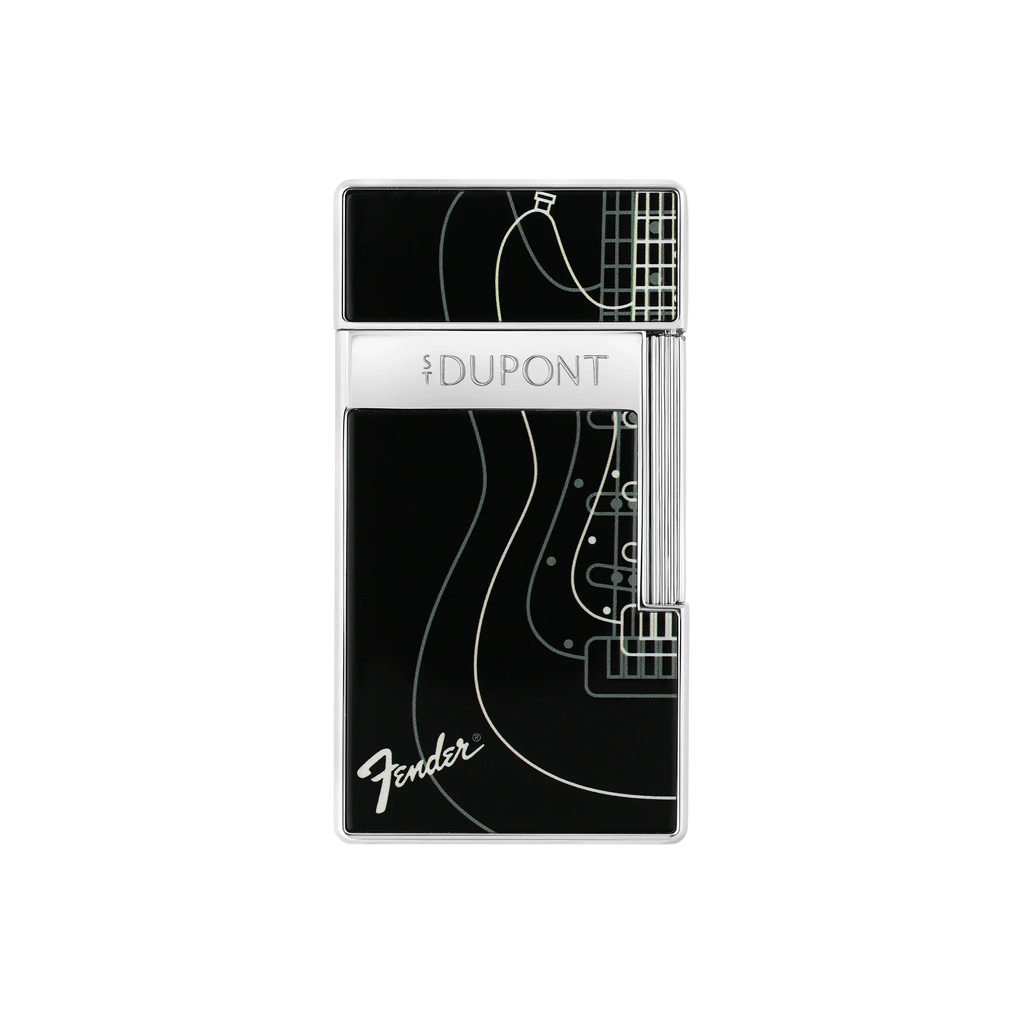 S.T. DUPONT Fender Biggy Black Lacquered Lighter/Briquet 025025