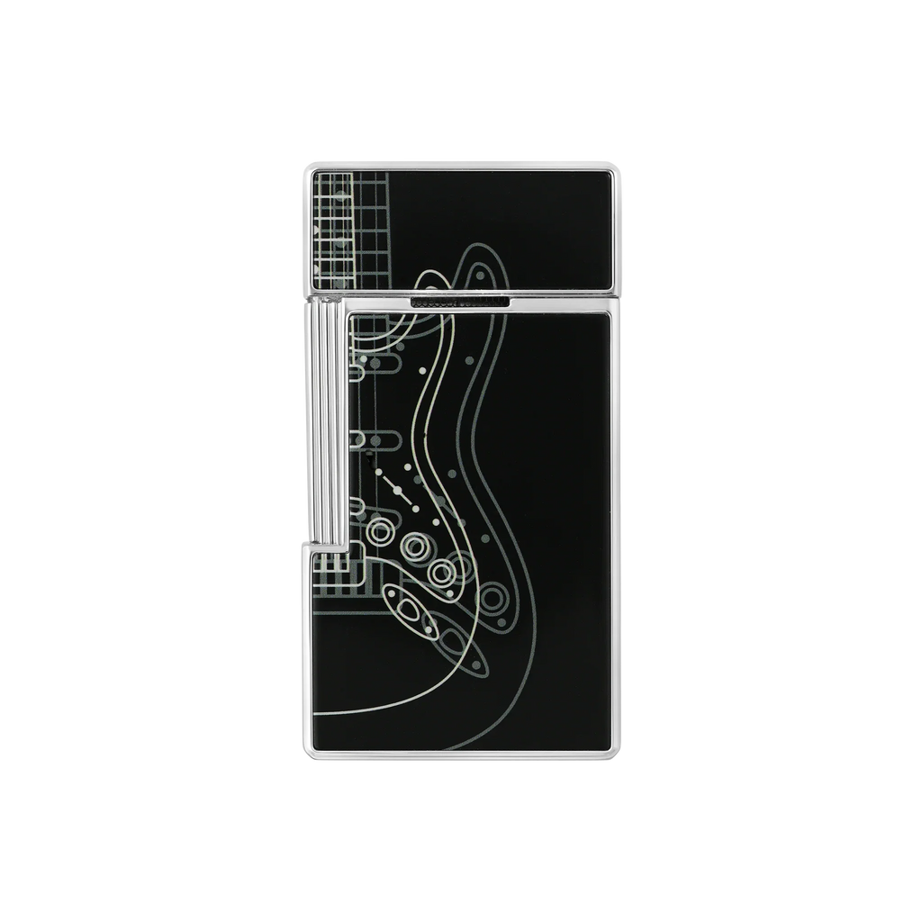 S.T. DUPONT Fender Biggy Black Lacquered Lighter/Briquet 025025