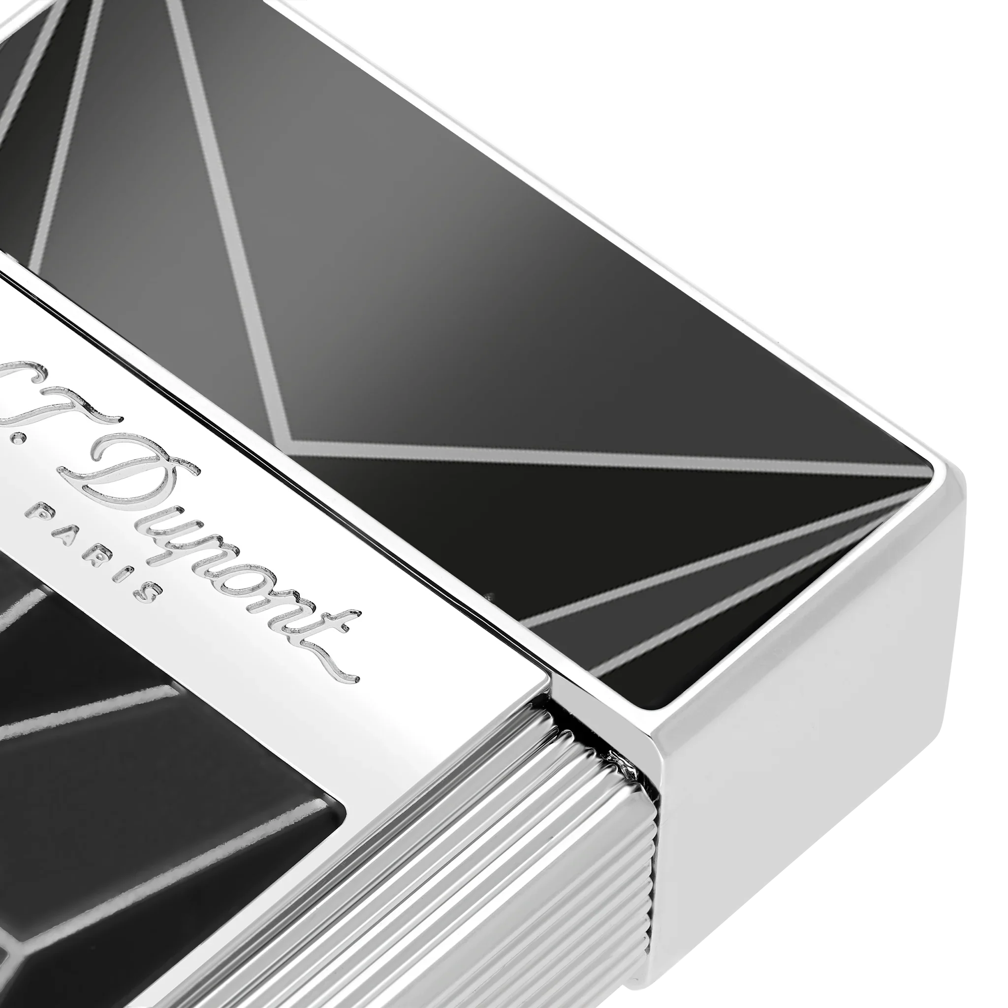 S.T. DUPONT Biggy Chrome Fire X Black Lighter/Briquet 025070