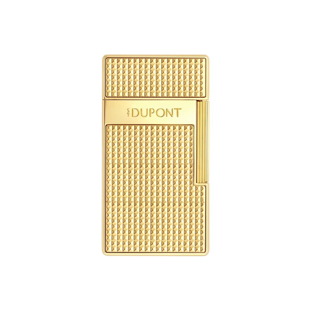 S.T. DUPONT Biggy Diamond Head Gold Lighter/Briquet 025209