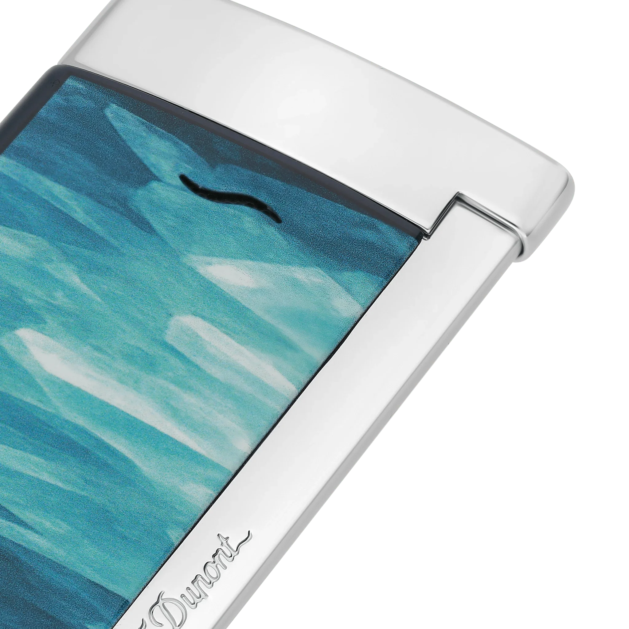 S.T. Dupont Slim 7 Géode Blue Lacquered Lighter/Briquet 027035