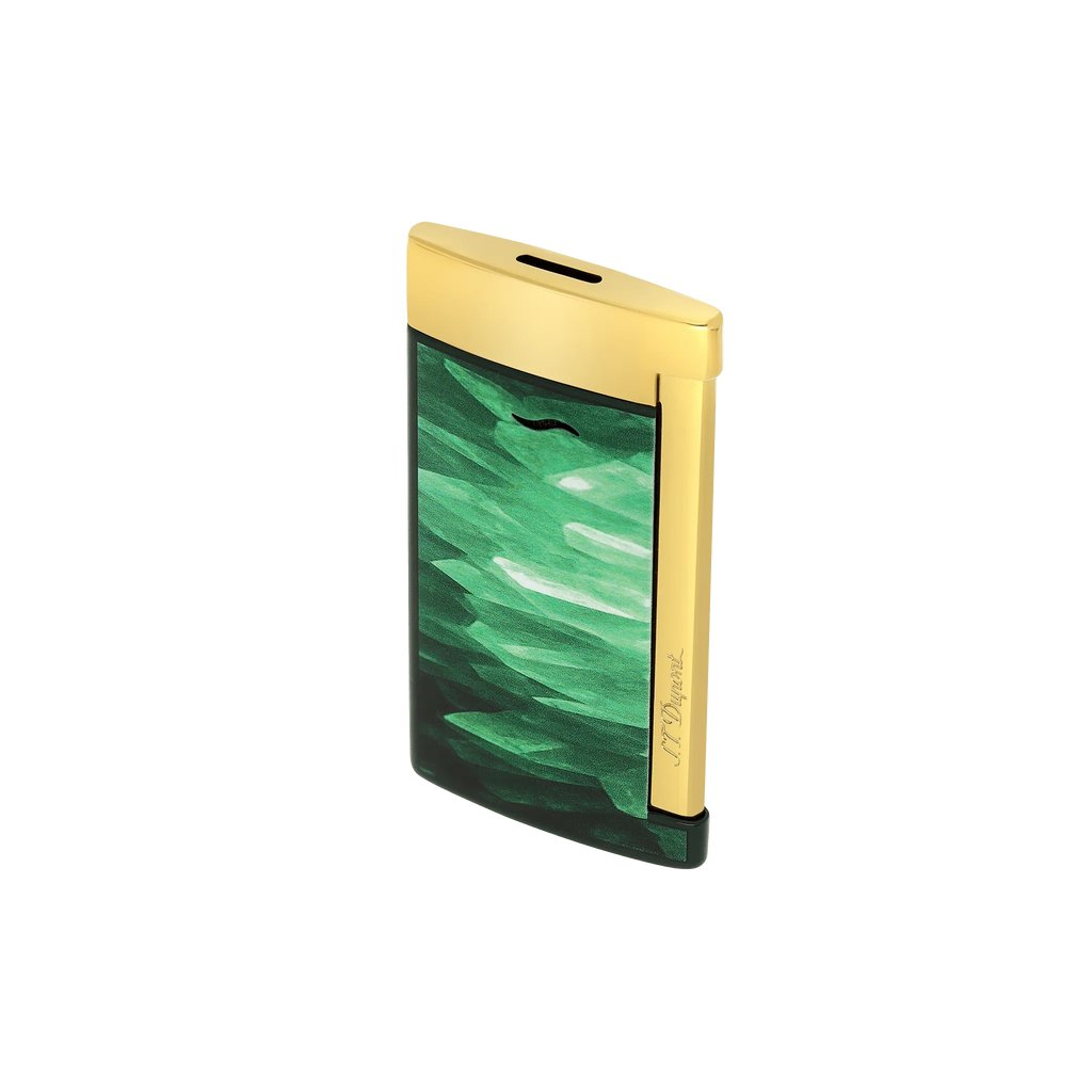 S.T. Dupont Slim 7 Géode Green Lacquered Lighter/Briquet 027036