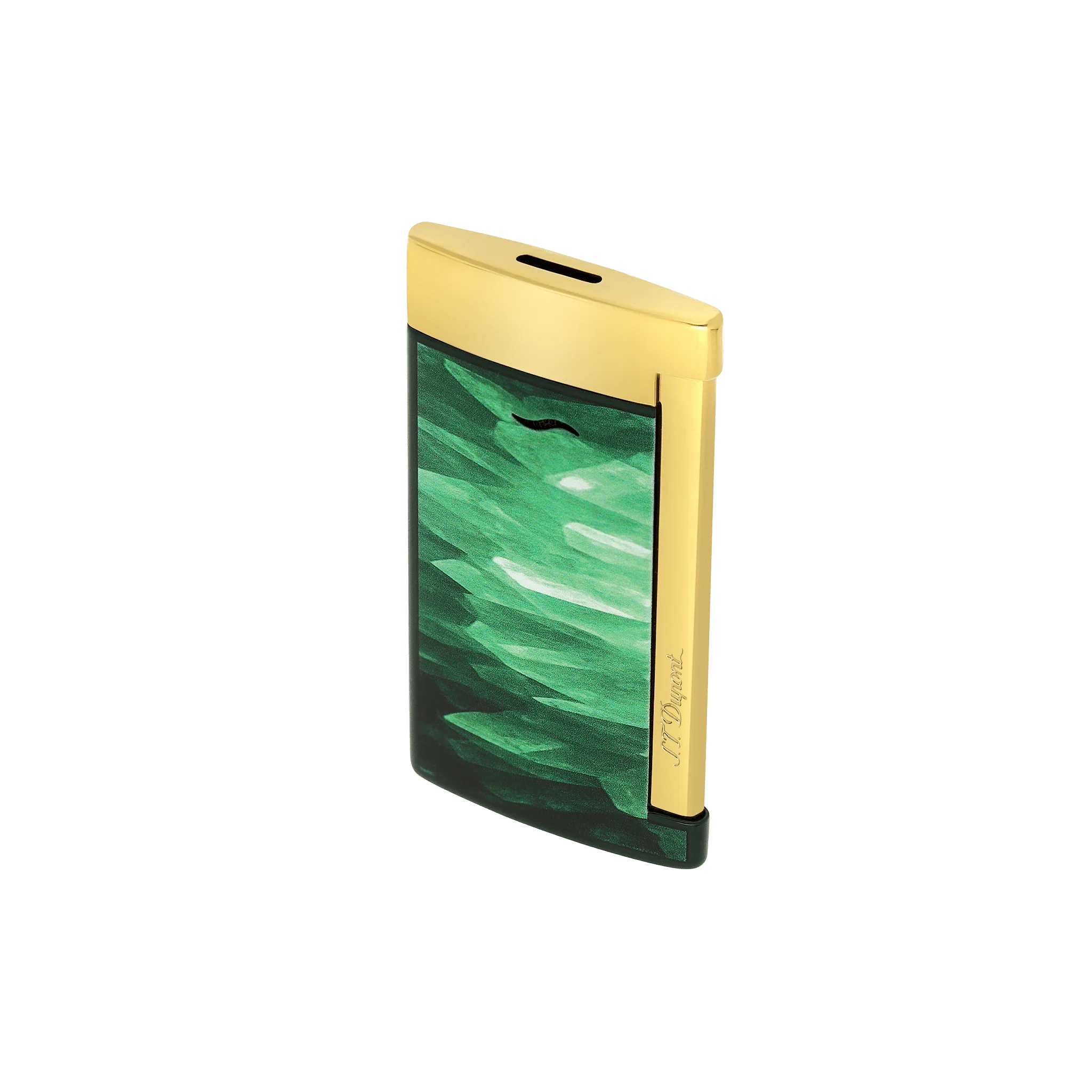 S.T. Dupont Slim 7 Géode Green Lacquered Lighter/Briquet 027036