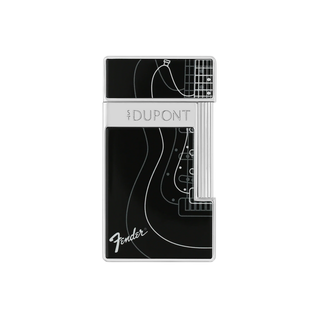 S.T. DUPONT Slimmy Fender Black Lacquered Lighter/Briquet 028025