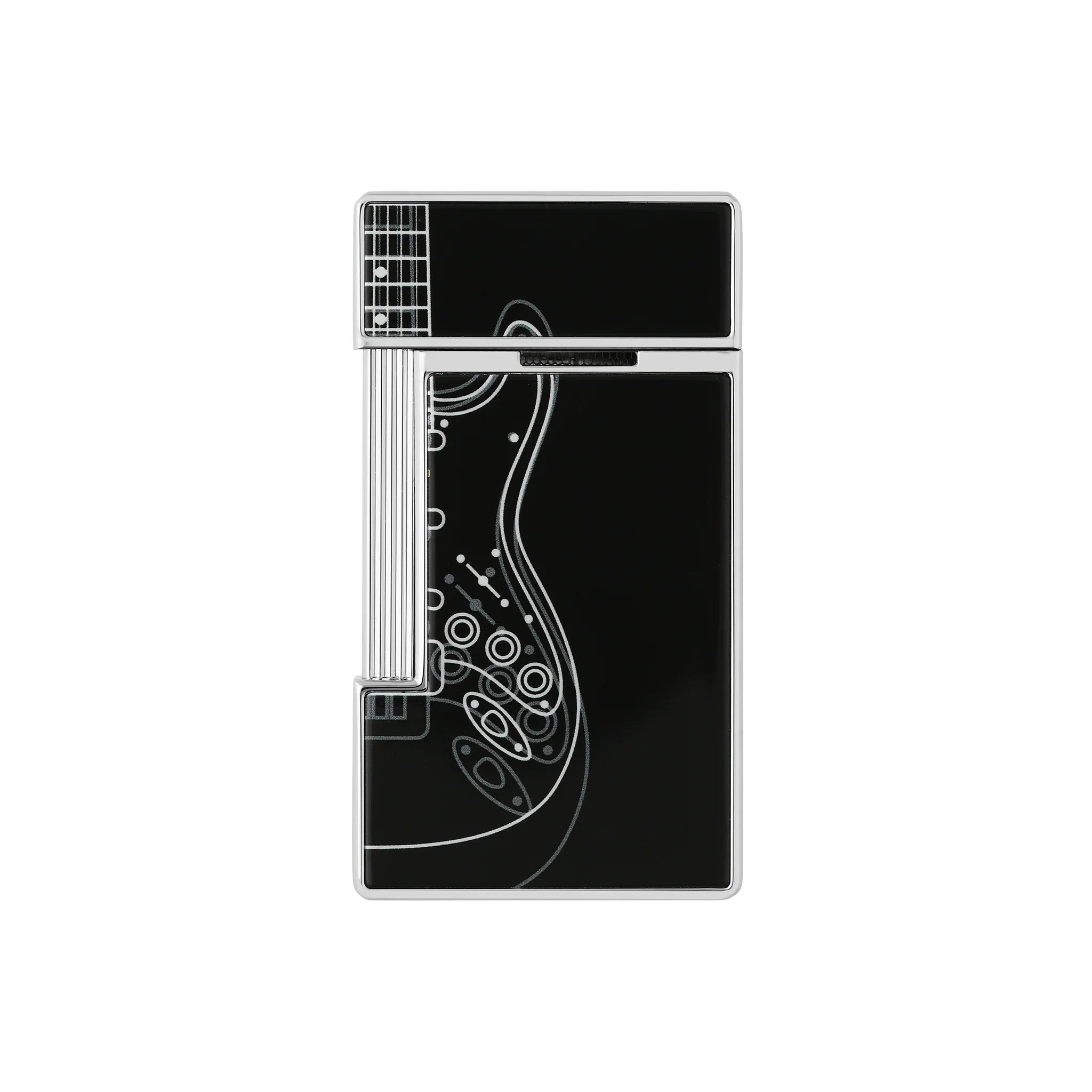 S.T. DUPONT Slimmy Fender Black Lacquered Lighter/Briquet 028025