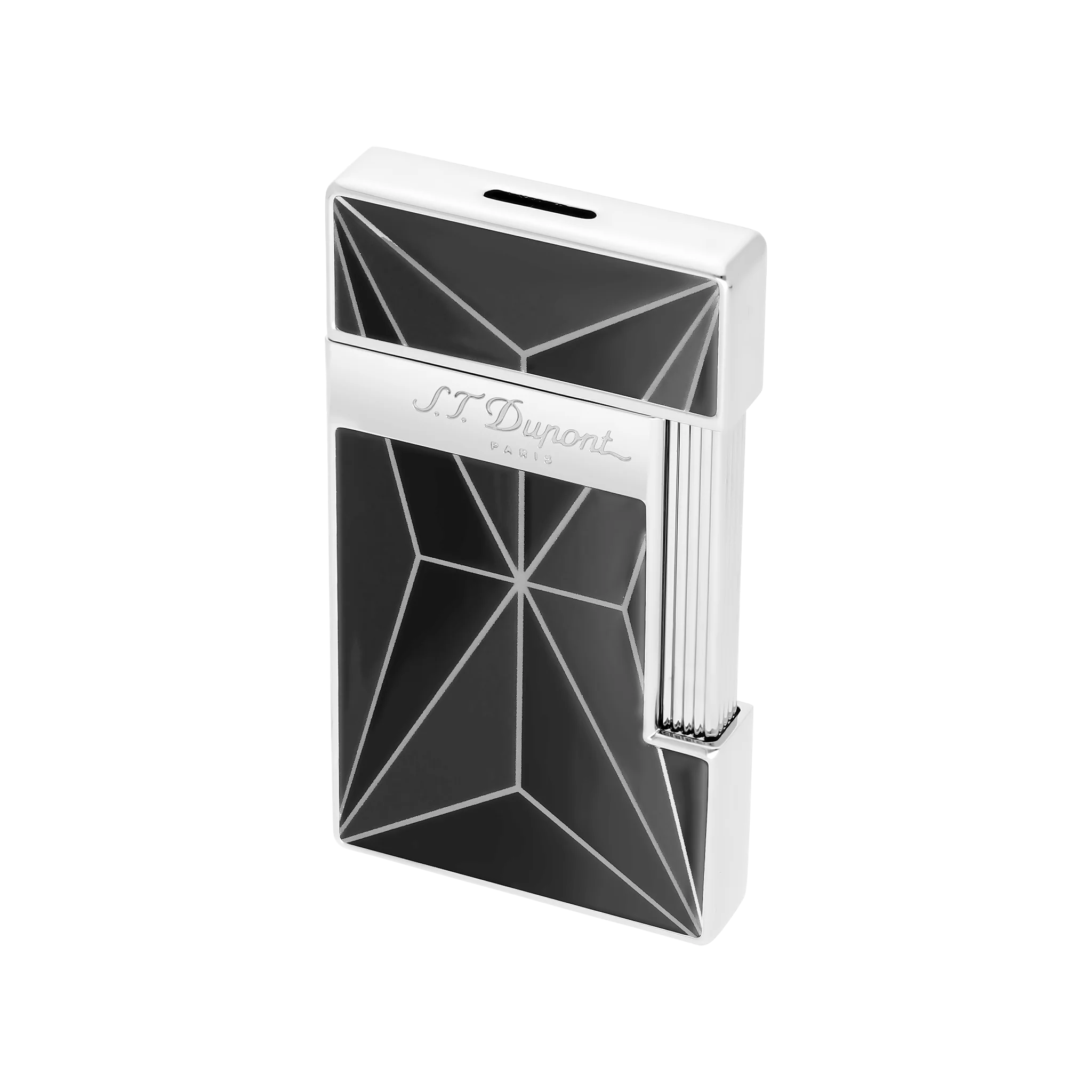 S.T. DUPONT Slimmy Chrome Fire X Black Lighter/Briquet 028070