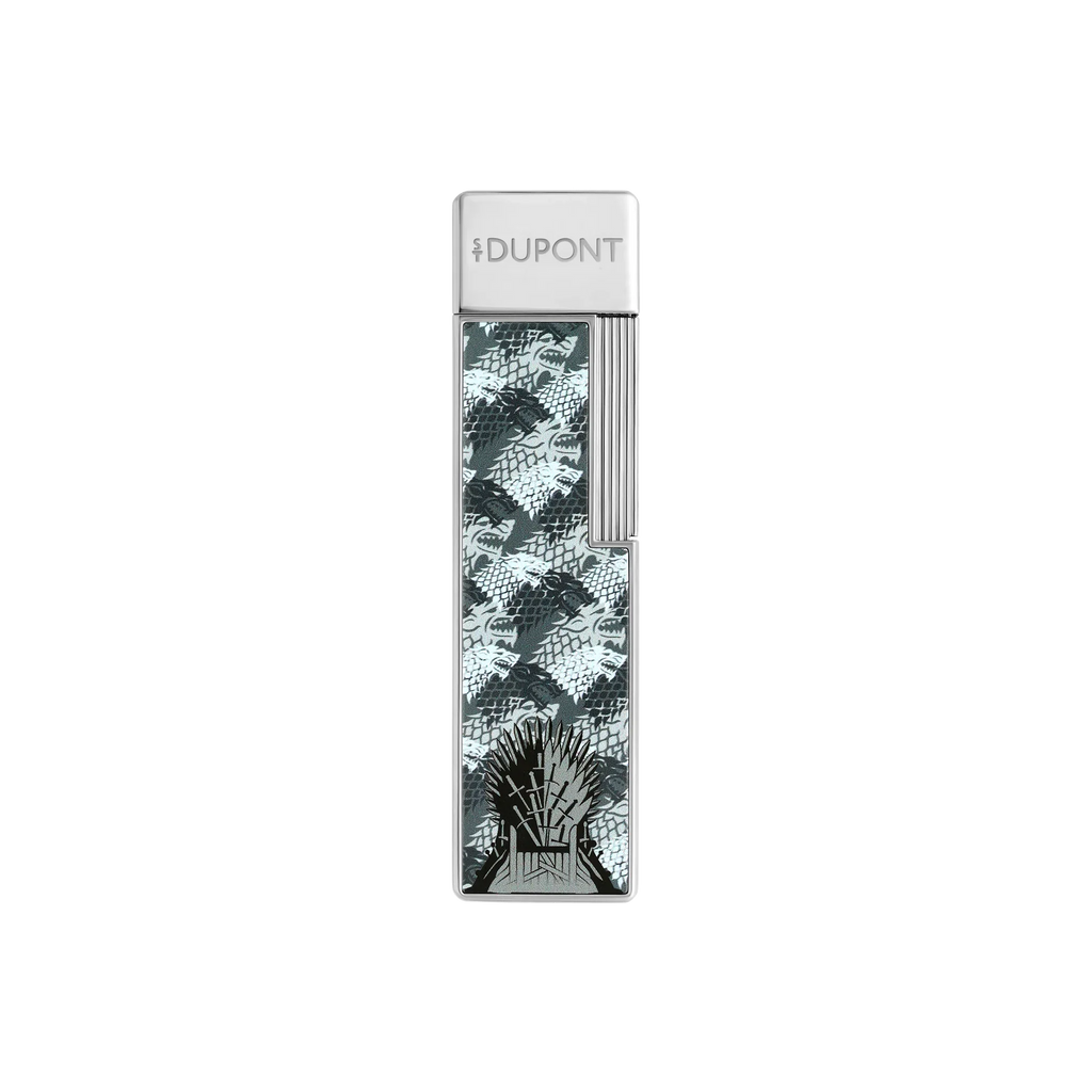 S.T. DUPONT Twiggy Lacquered Grey Palladium Game of Thrones Lighter/Briquet 030013