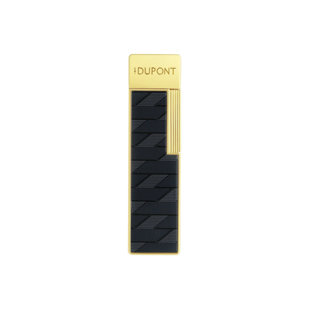 S.T. DUPONT Twiggy Monogram 1872 Black Lacquered Lighter/Briquet 030079