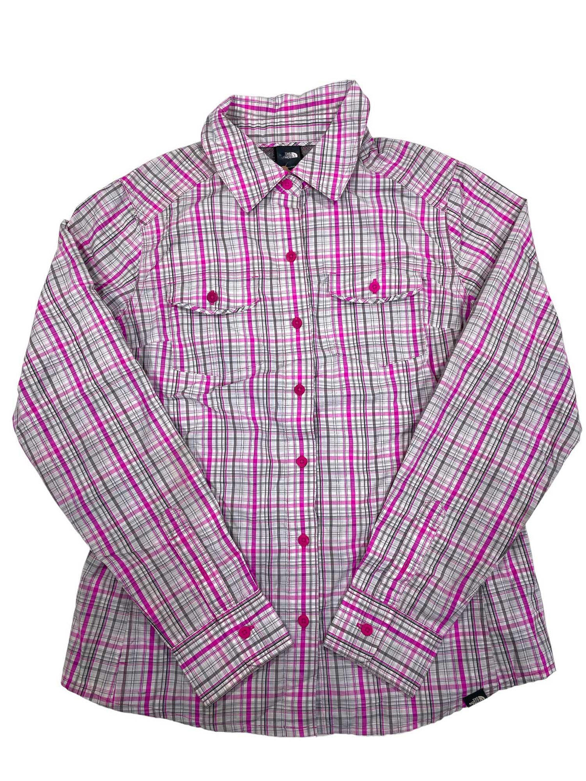 Womens Plaid Button Up Long Sleeve Shirt