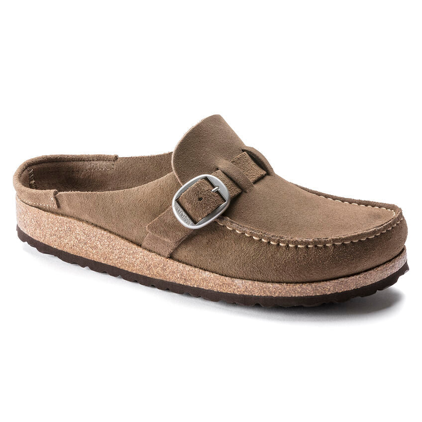 Women's Buckley Suede Leather Gray Taupe Medium/Narrow