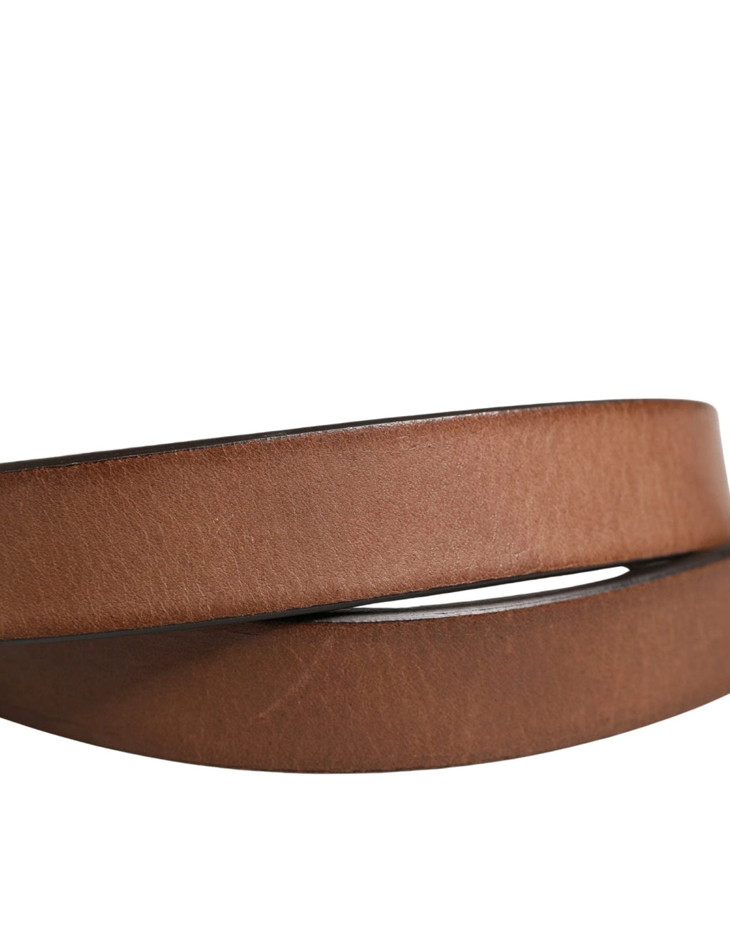 Dolce & Gabbana Men Brown Classic Leather Metal Buckle Belt