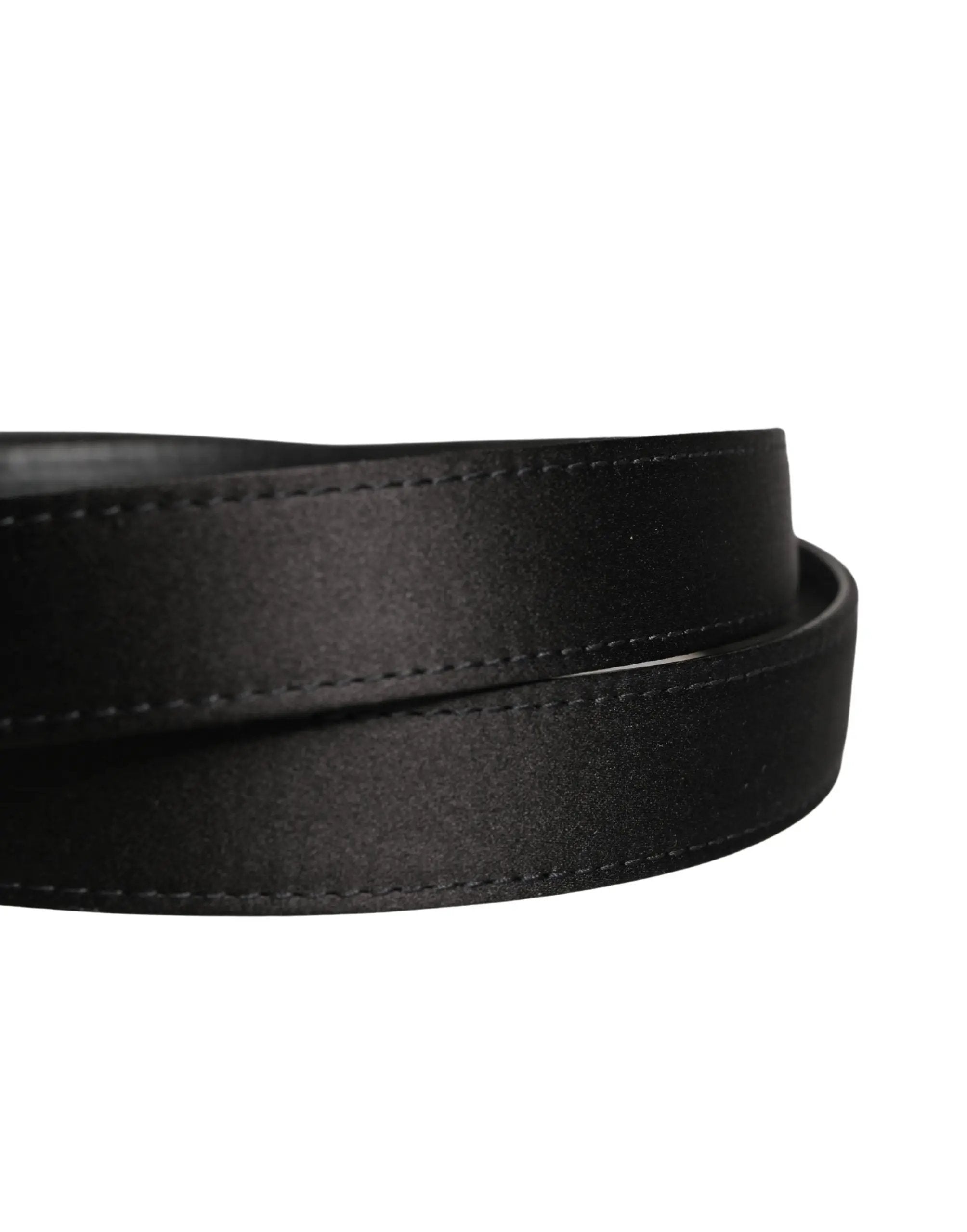 Dolce & Gabbana Black Viscose Metal Buckle Belt