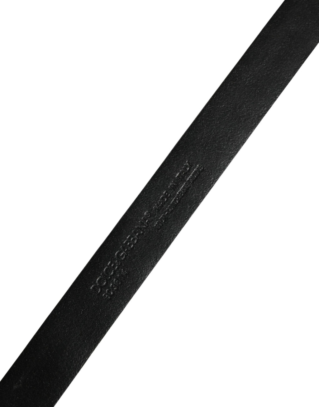 Dolce & Gabbana Men Black Exotic Leather Metal Buckle Belt