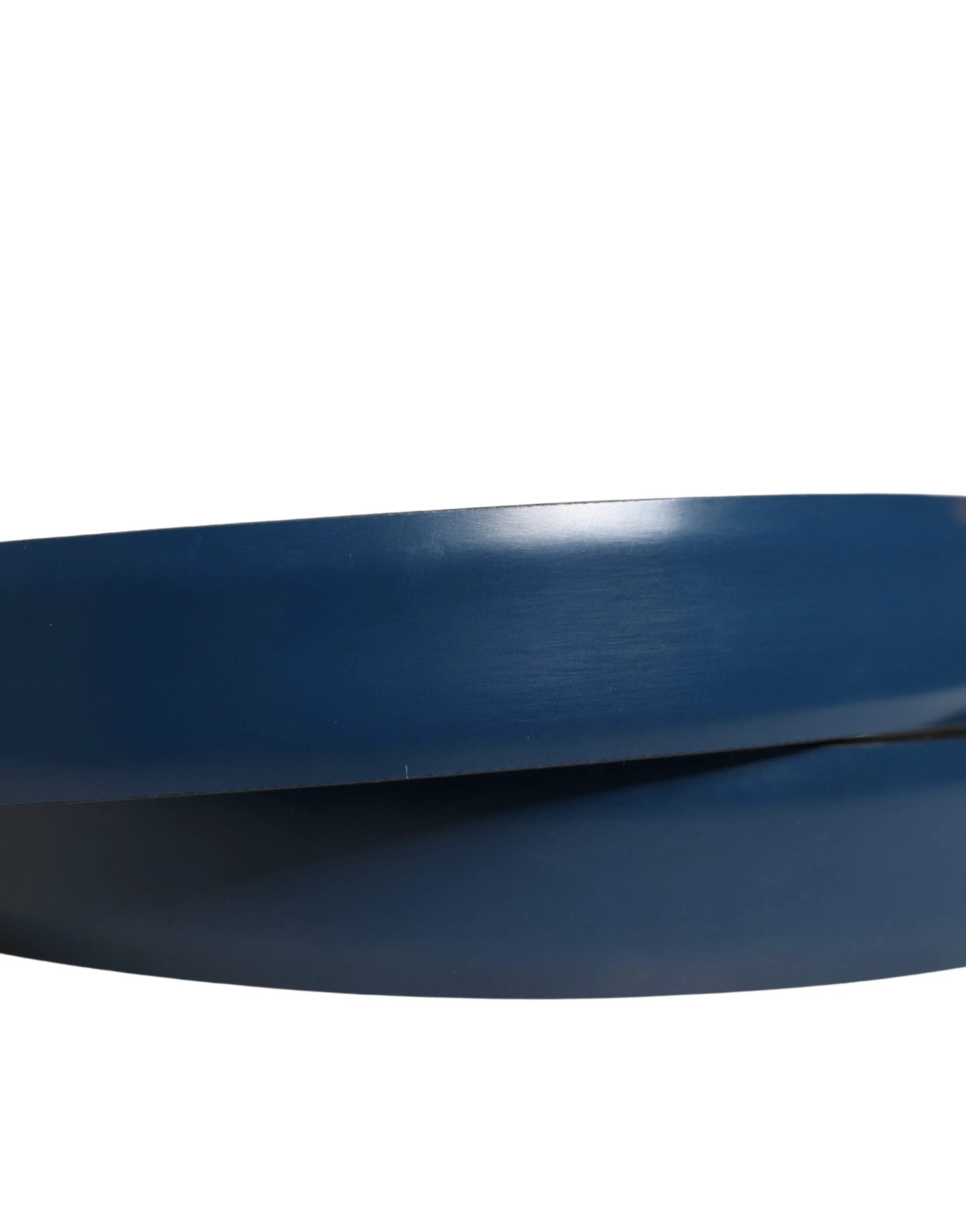 Dolce & Gabbana Men Blue Classic Leather Metal Buckle Belt