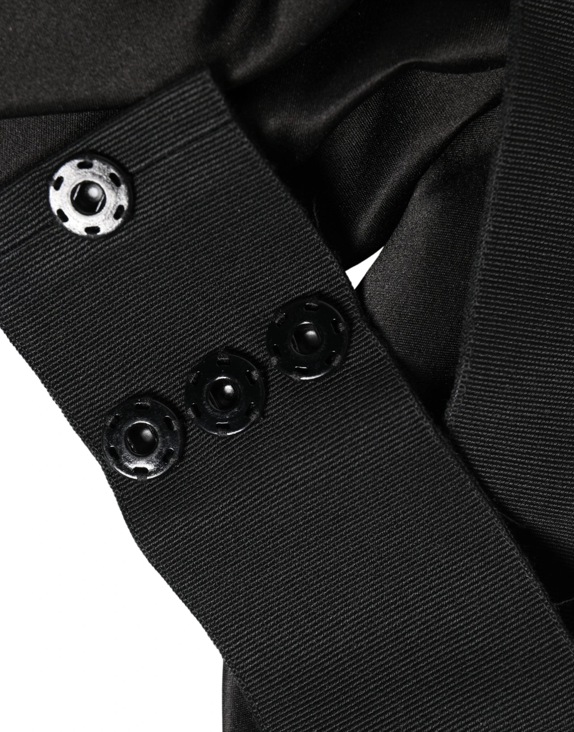 Dolce & Gabbana Black Silk Satin Sash Wide Waist Women Belt