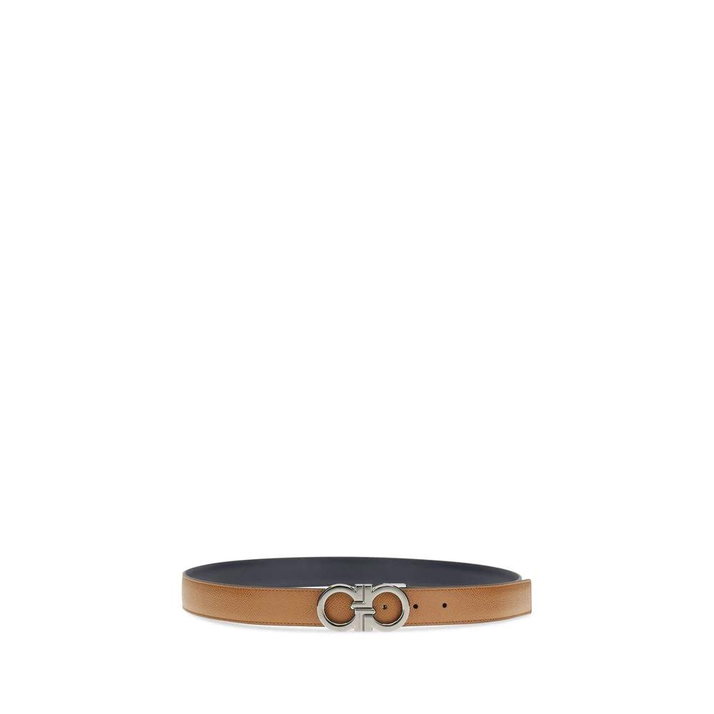 Ferragamo Brown Calf Leather Bos Taurus Regular Belt
