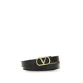 Valentino Garavani Black Calf Leather Bos Taurus Belt