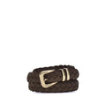 Brunello Cucinelli Brown Calf Leather Bos Taurus Belt