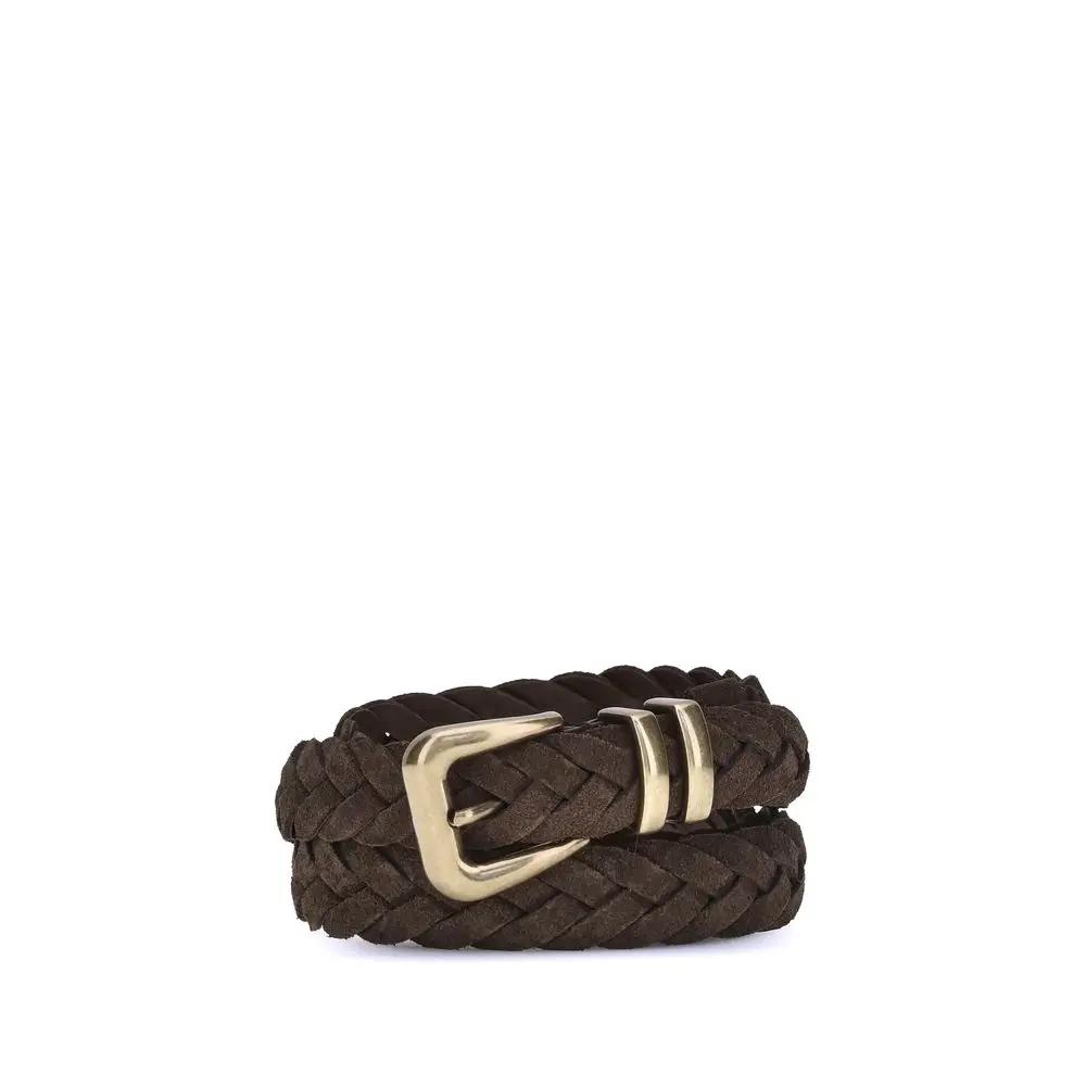 Brunello Cucinelli Brown Calf Leather Bos Taurus Belt