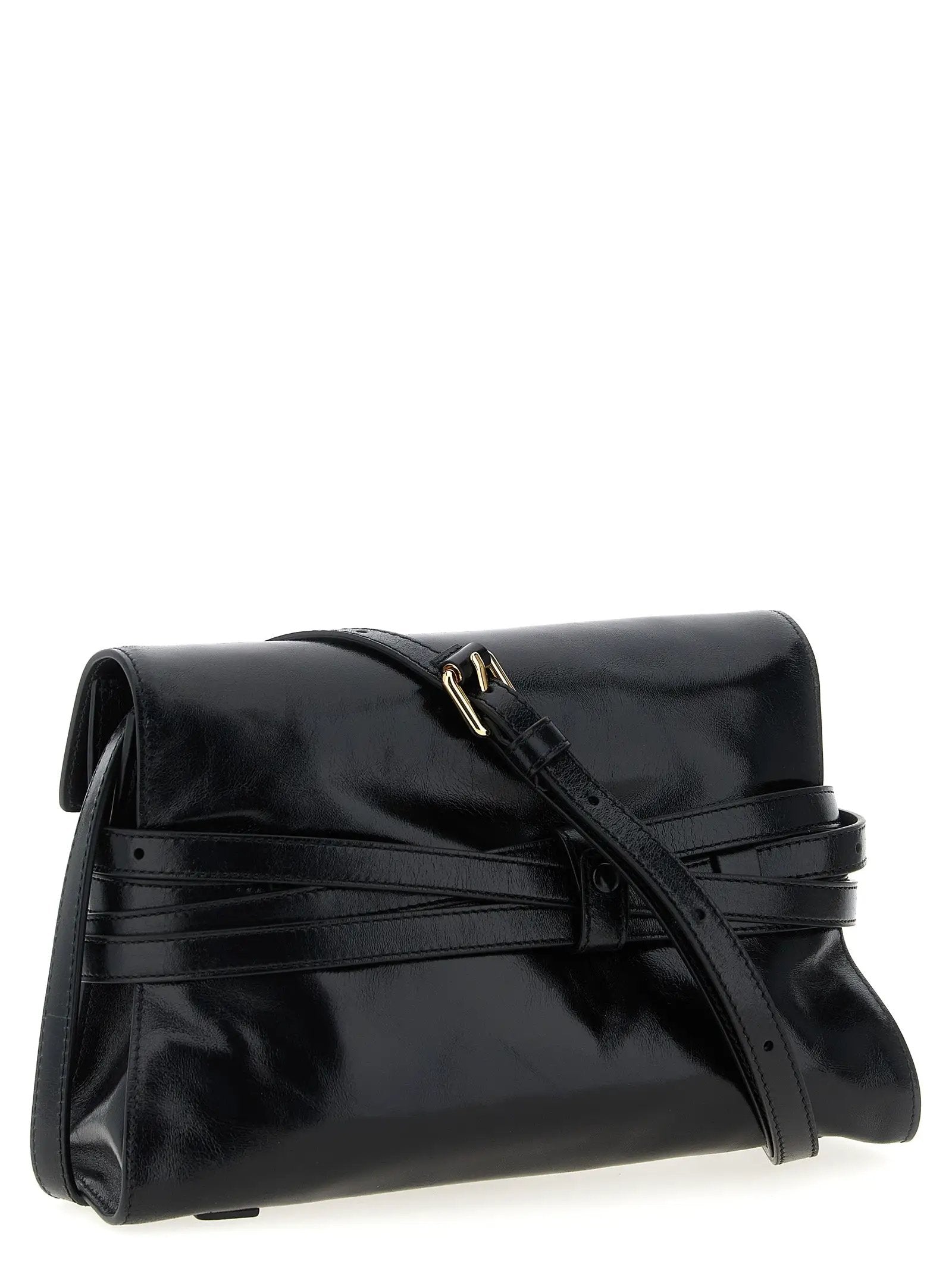 Moschino Black Leather Crossbody Bag