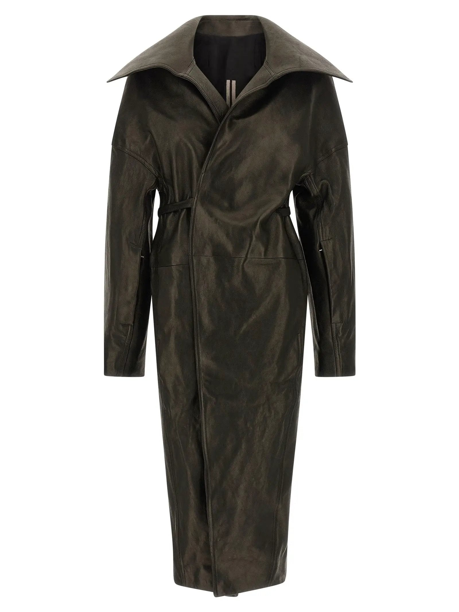 Rick Owens Black Lamb Leather Coat
