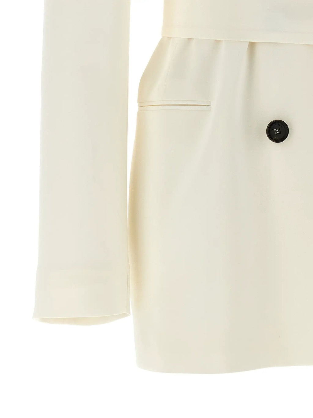 Kiton White Silk Blazer