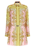 Versace Multicolor Silk Short Dress