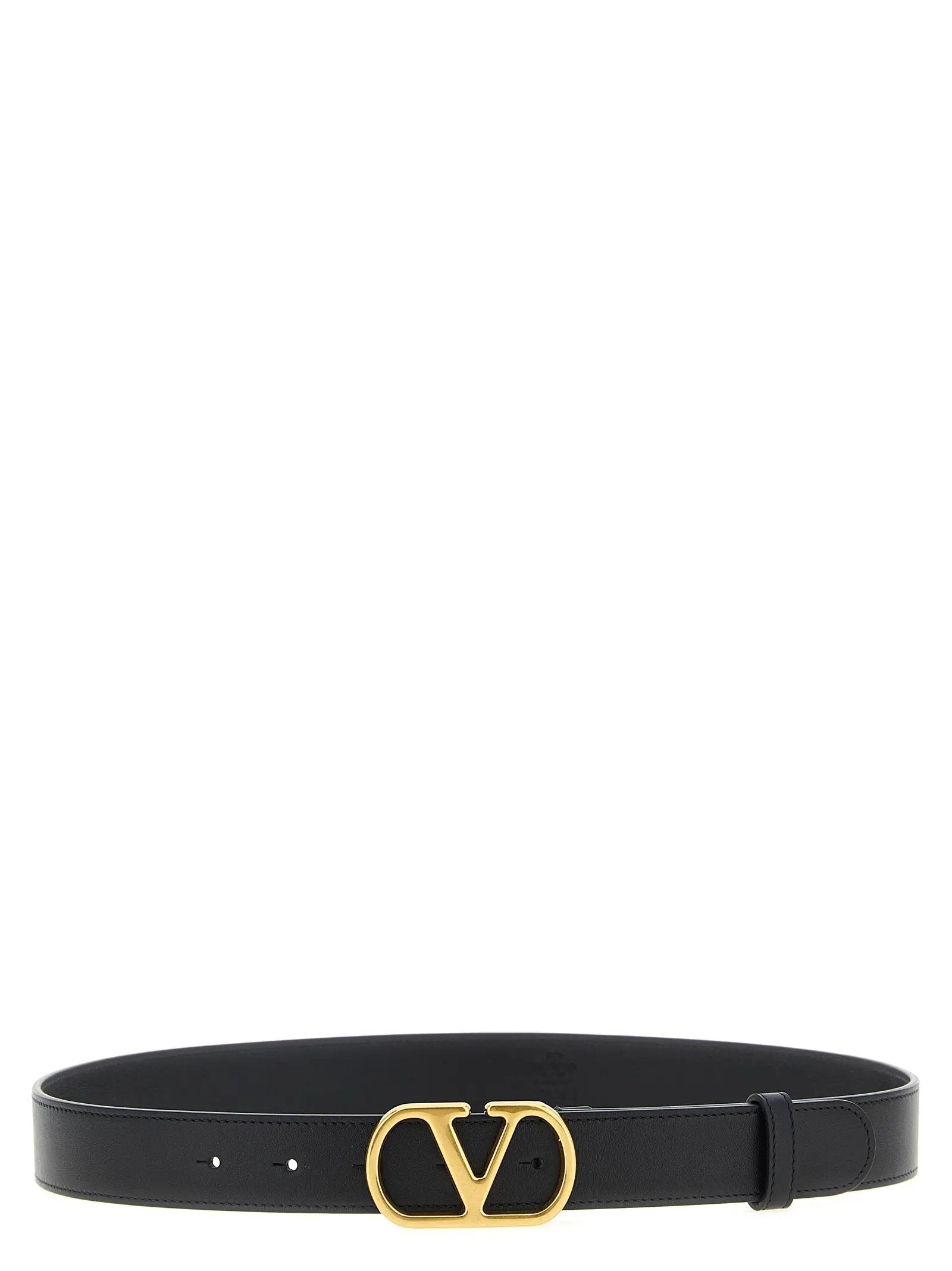 Valentino Garavani Black Calfskin Regular Belt