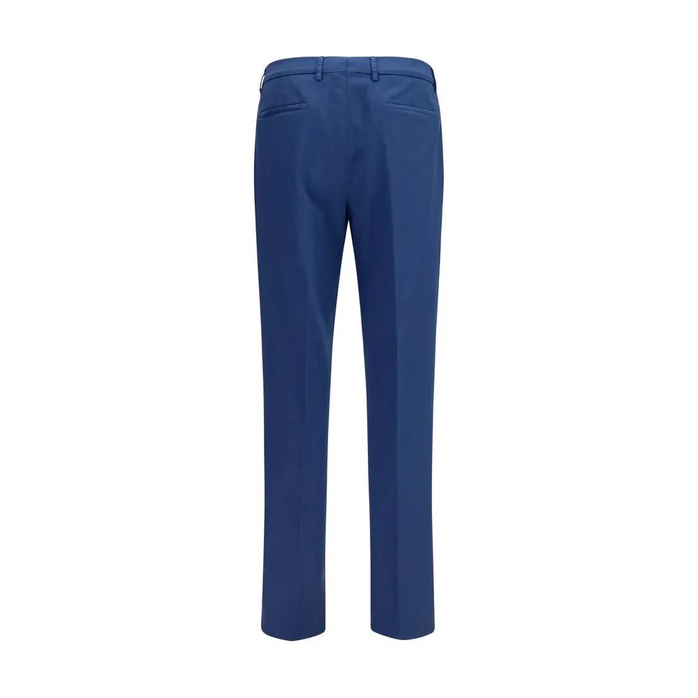 Brunello Cucinelli Blue Cotton Chino Pants