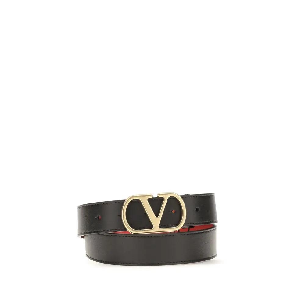 Valentino Garavani Black Calfskin Belt