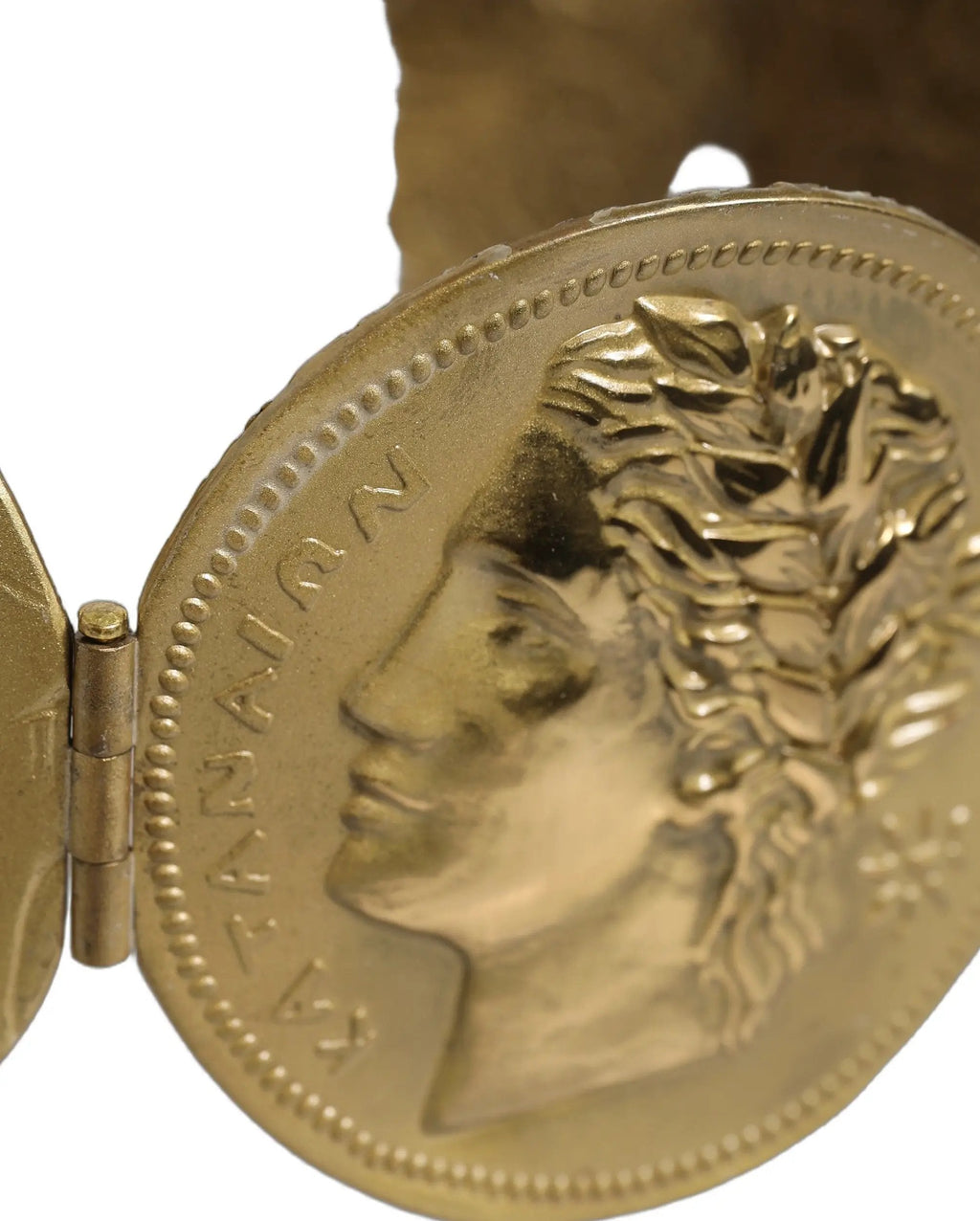 Dolce & Gabbana Gold Tone Brass Coin Metal Waist Cintura Belt