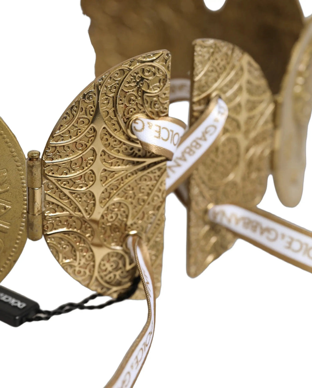 Dolce & Gabbana Gold Tone Brass Coin Metal Waist Cintura Belt